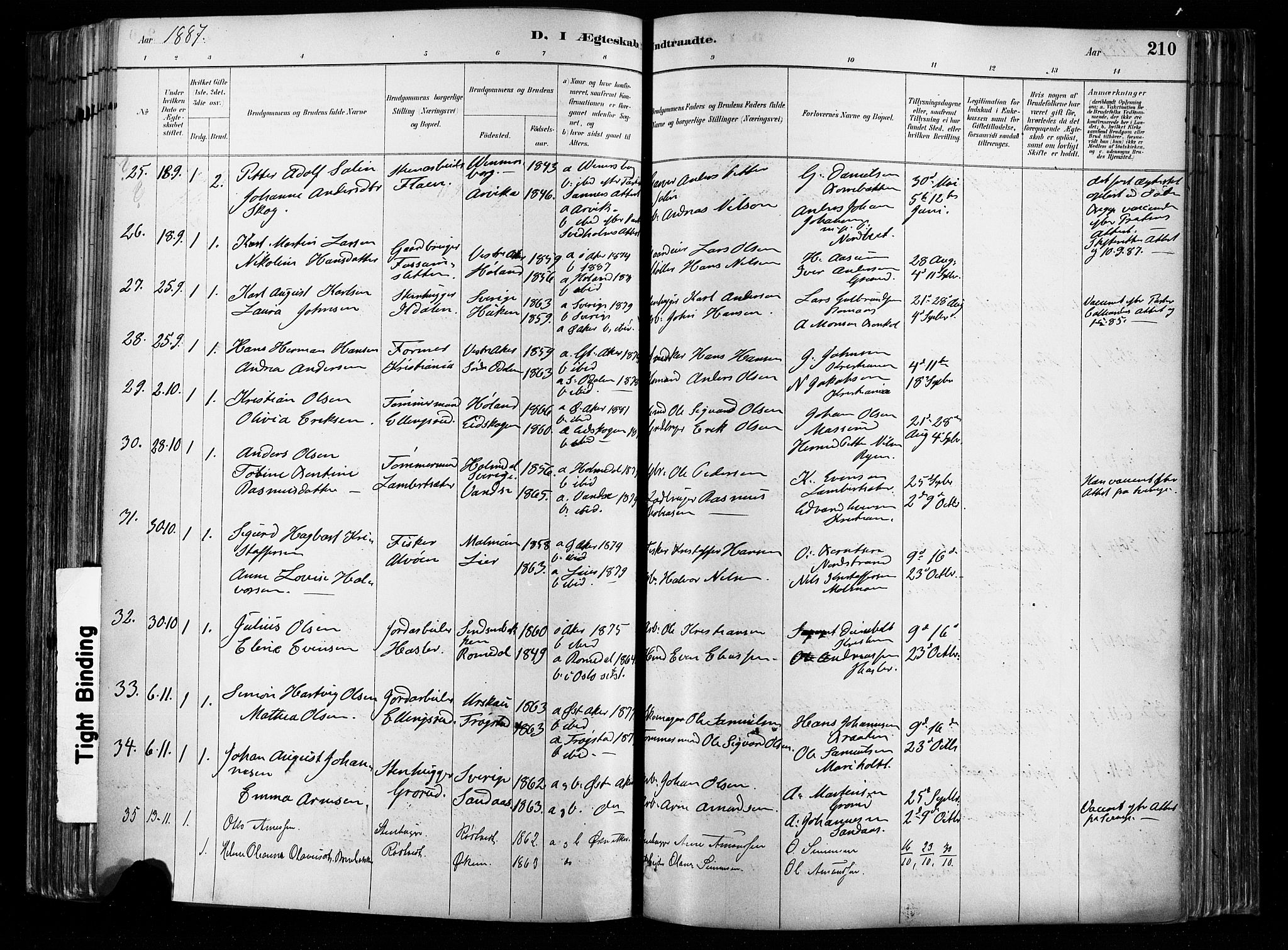 Østre Aker prestekontor Kirkebøker, AV/SAO-A-10840/F/Fa/L0008: Parish register (official) no. I 8, 1883-1894, p. 210