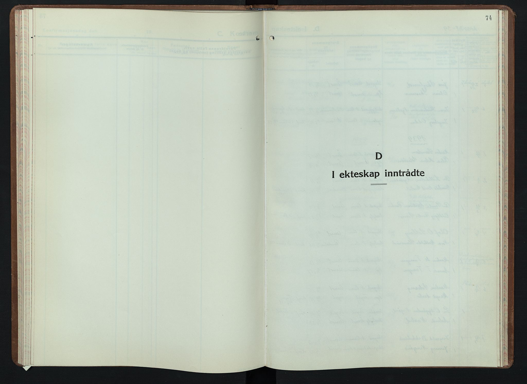 Åmot prestekontor, Hedmark, AV/SAH-PREST-056/H/Ha/Hab/L0007: Parish register (copy) no. 7, 1937-1949, p. 74