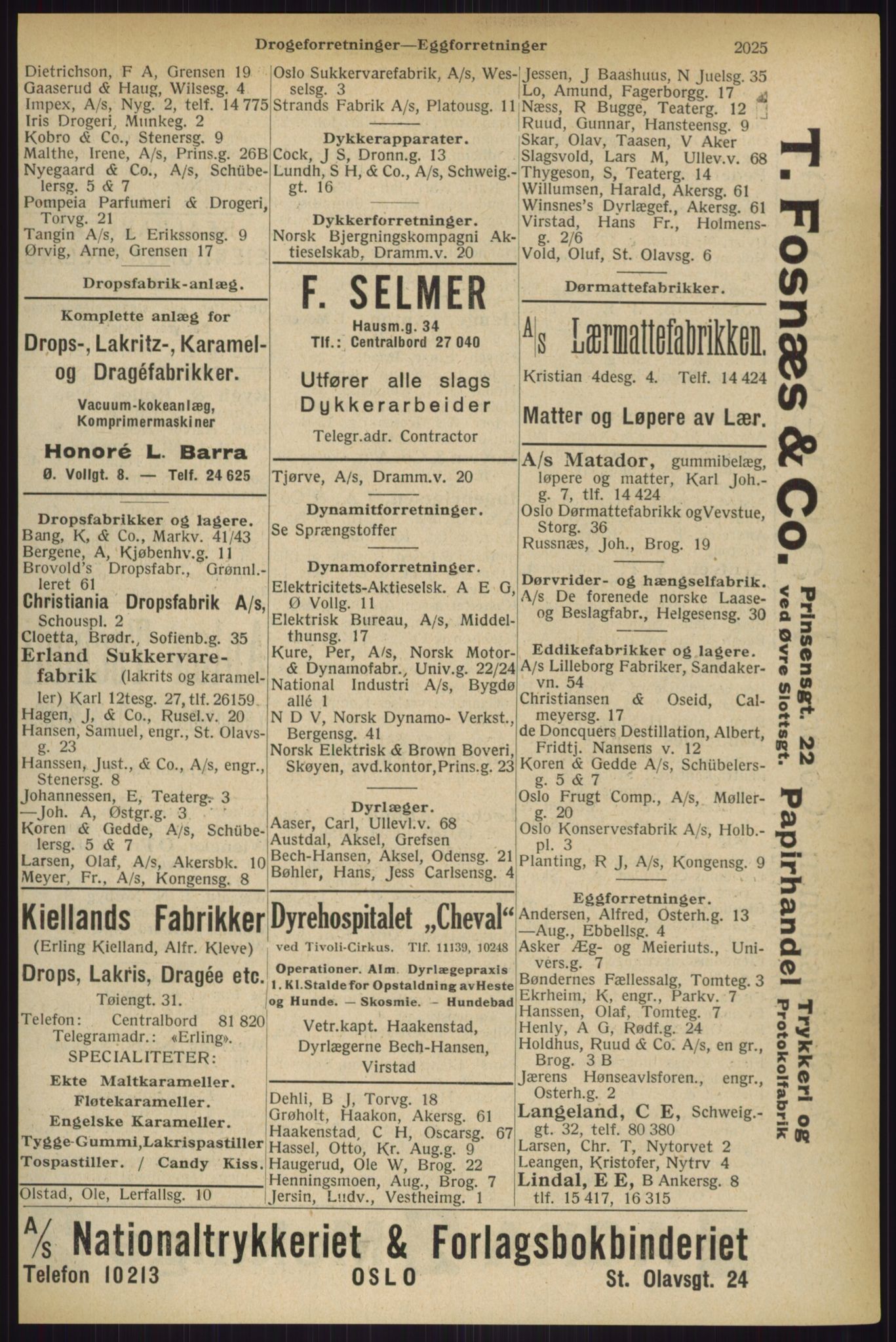 Kristiania/Oslo adressebok, PUBL/-, 1927, p. 2025