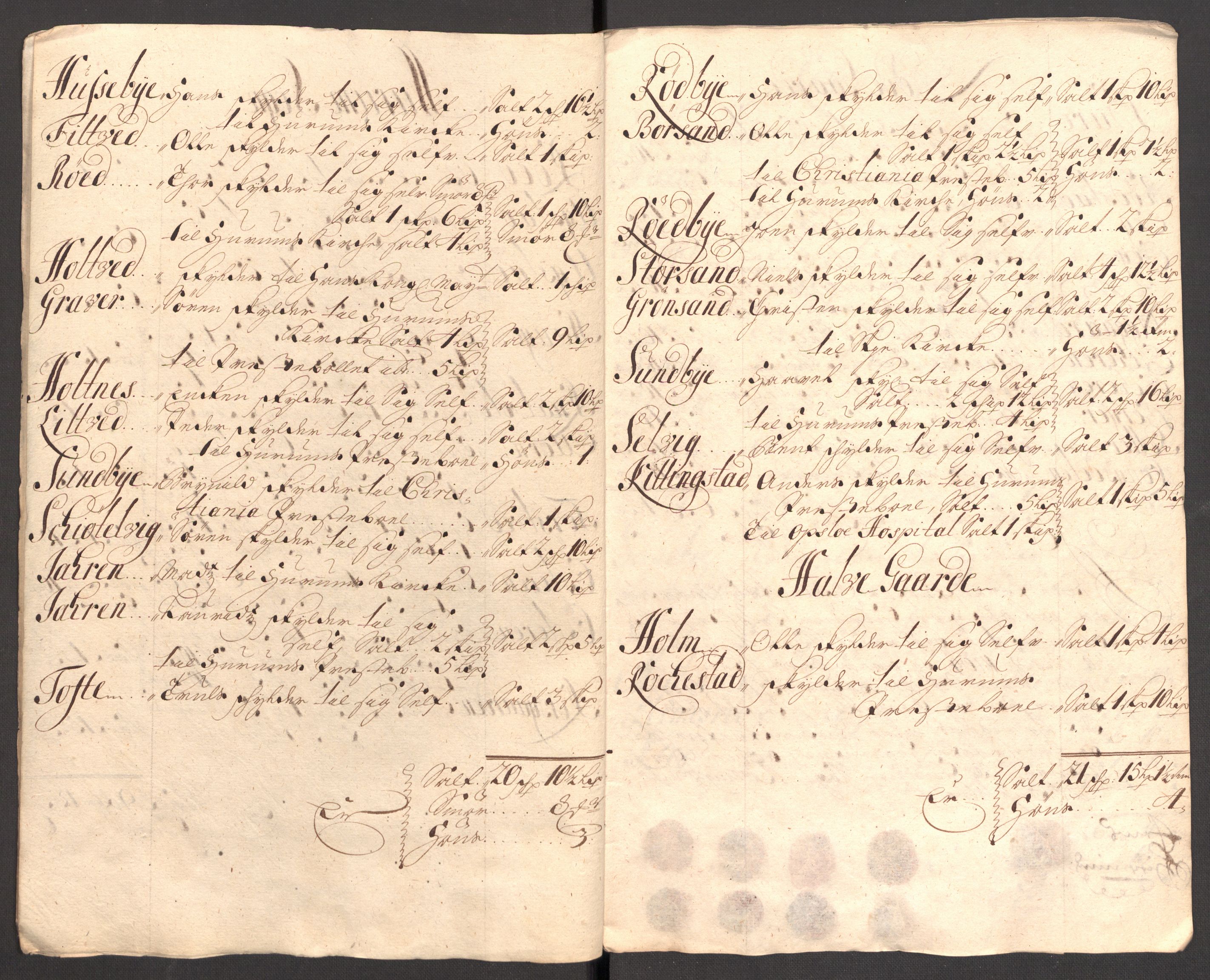 Rentekammeret inntil 1814, Reviderte regnskaper, Fogderegnskap, AV/RA-EA-4092/R31/L1703: Fogderegnskap Hurum, Røyken, Eiker, Lier og Buskerud, 1709, p. 263