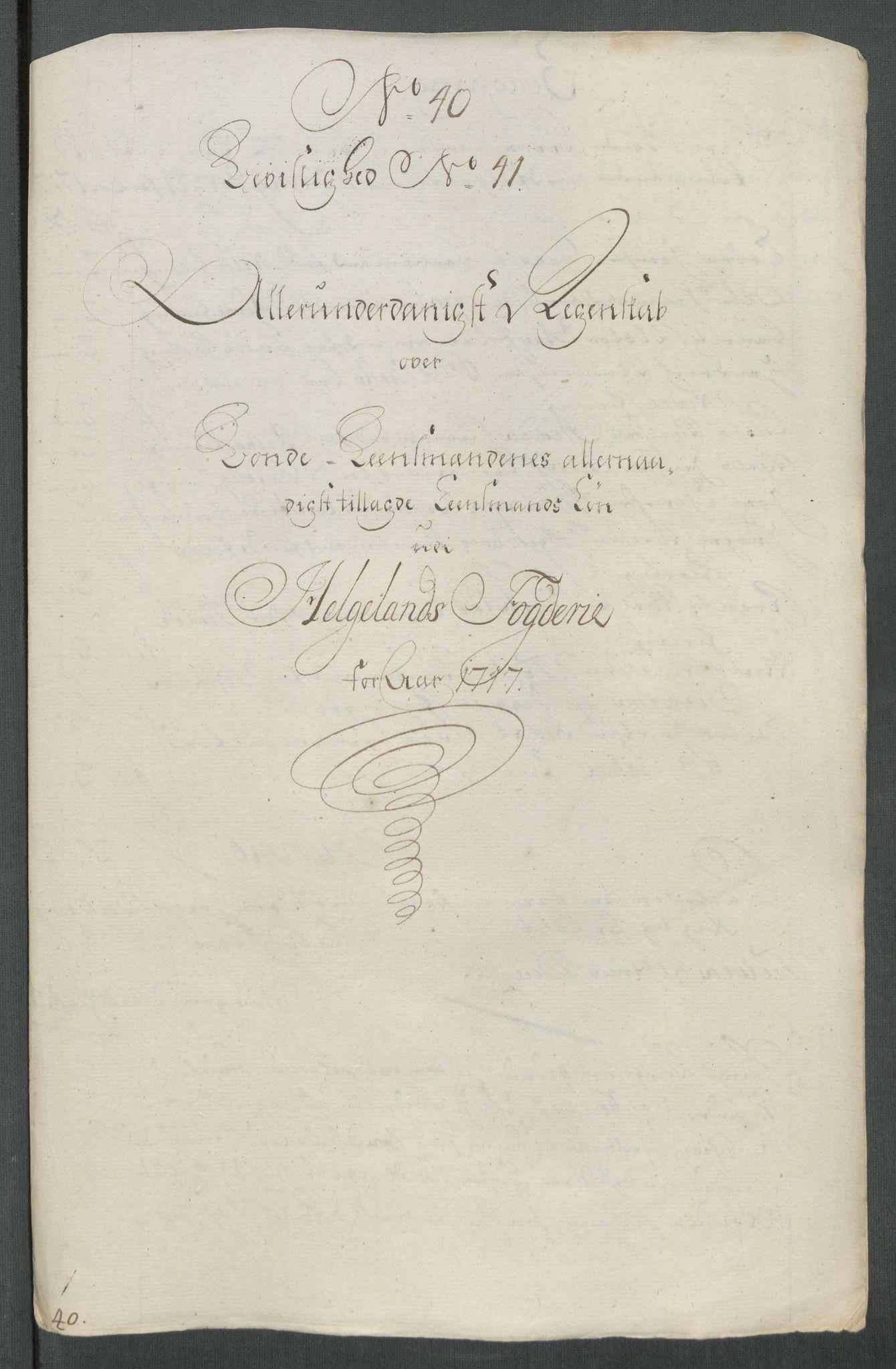 Rentekammeret inntil 1814, Reviderte regnskaper, Fogderegnskap, AV/RA-EA-4092/R65/L4515: Fogderegnskap Helgeland, 1717, p. 317