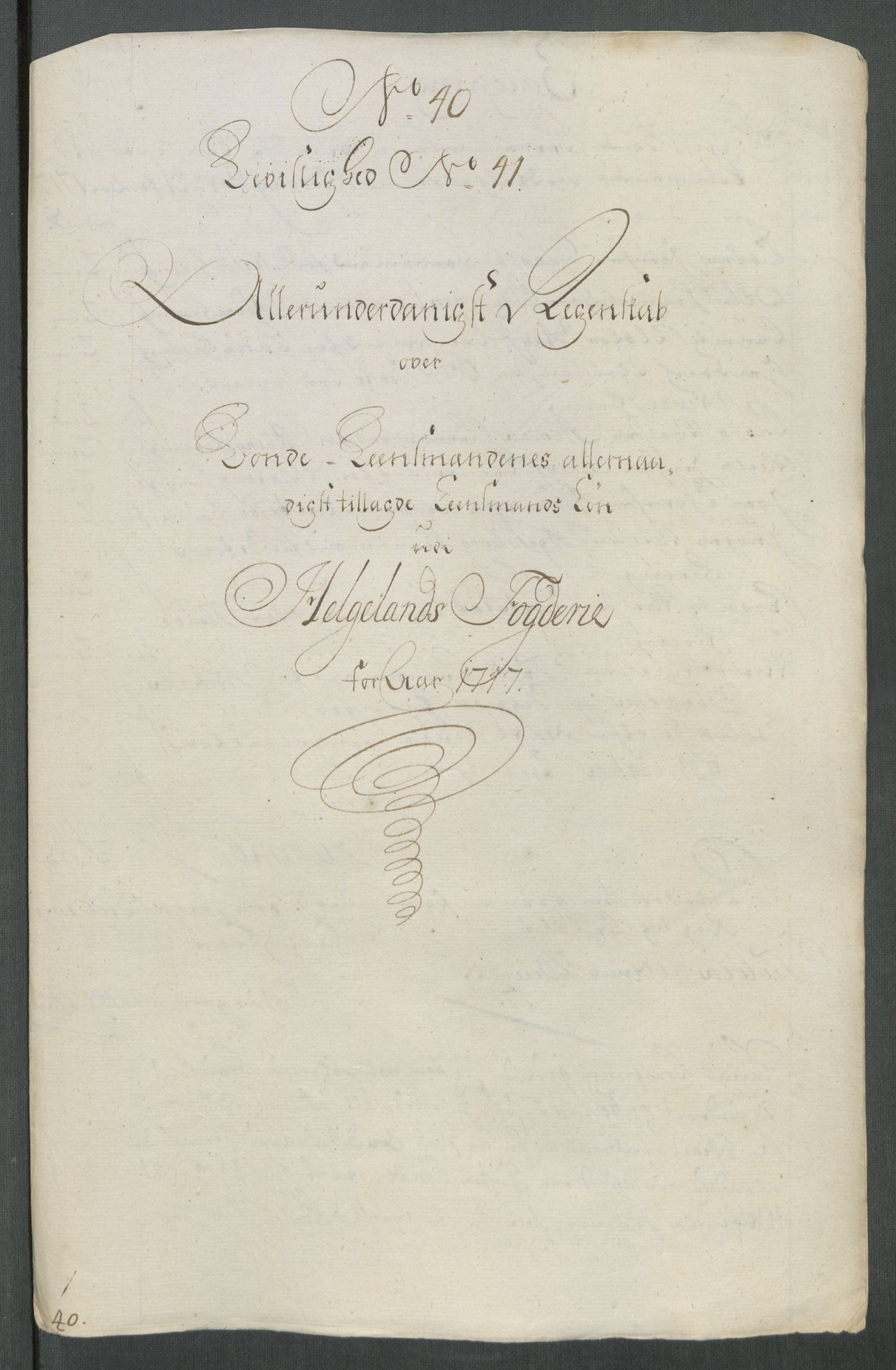 Rentekammeret inntil 1814, Reviderte regnskaper, Fogderegnskap, RA/EA-4092/R65/L4515: Fogderegnskap Helgeland, 1717, p. 317