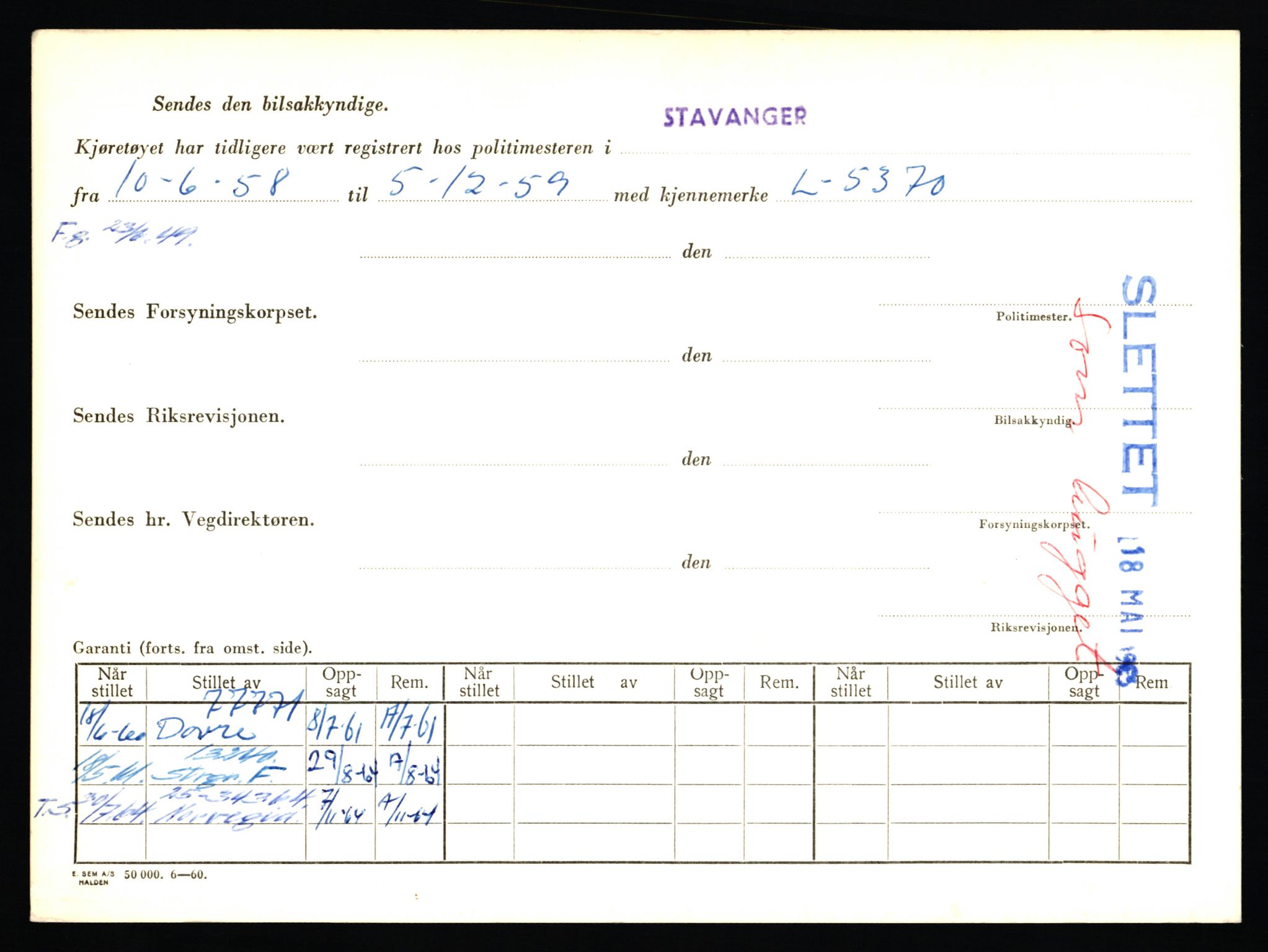 Stavanger trafikkstasjon, AV/SAST-A-101942/0/F/L0051: L-51300 - L-52099, 1930-1971, p. 16