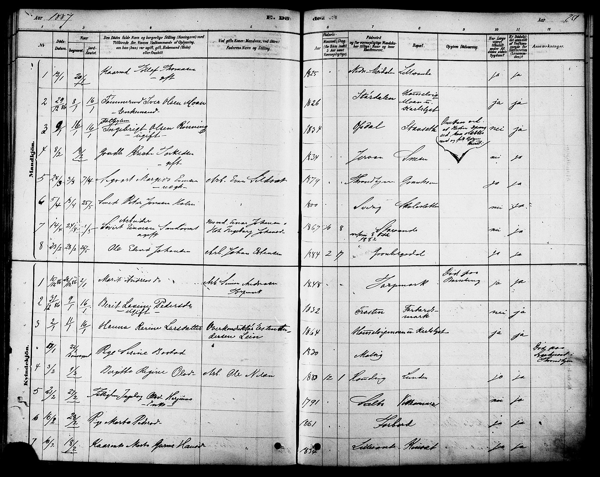 Ministerialprotokoller, klokkerbøker og fødselsregistre - Sør-Trøndelag, AV/SAT-A-1456/616/L0410: Parish register (official) no. 616A07, 1878-1893, p. 251