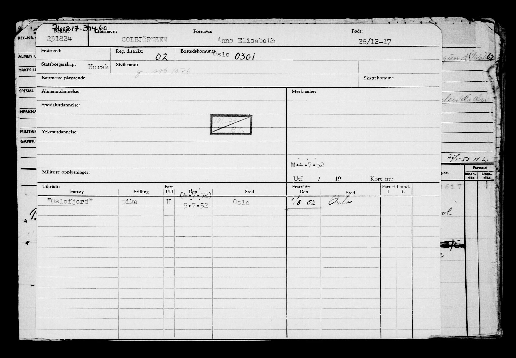 Direktoratet for sjømenn, AV/RA-S-3545/G/Gb/L0154: Hovedkort, 1917-1918, p. 219