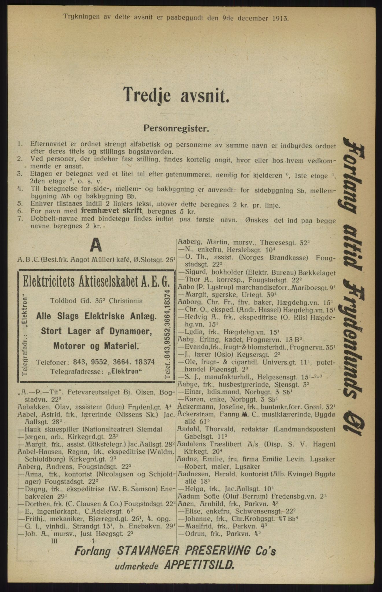 Kristiania/Oslo adressebok, PUBL/-, 1914