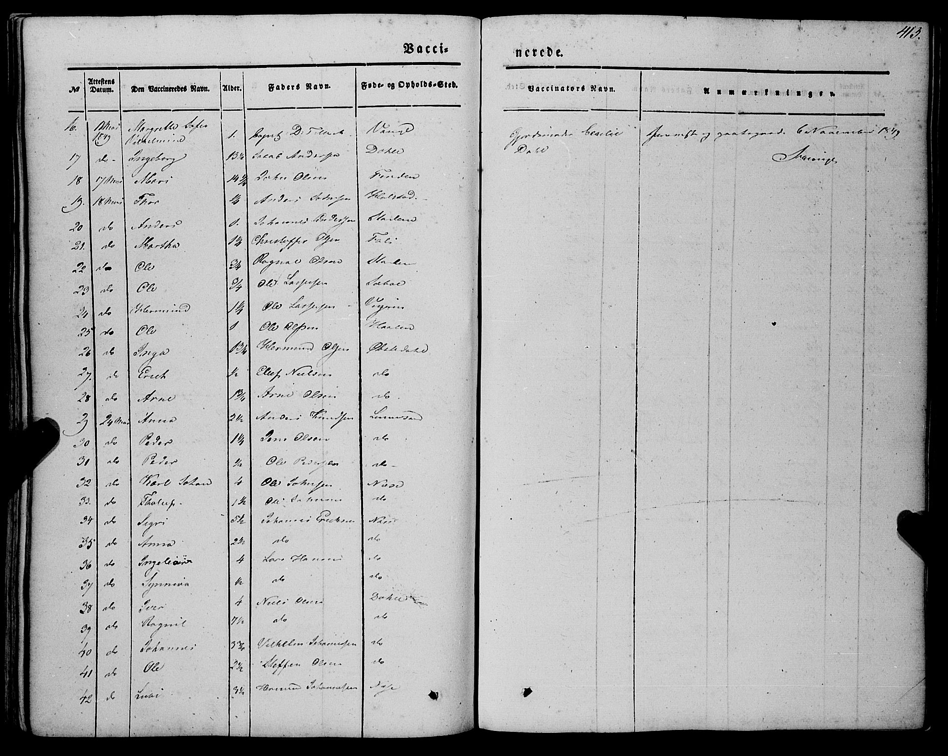 Vik sokneprestembete, AV/SAB-A-81501/H/Haa/Haaa/L0008: Parish register (official) no. A 8, 1846-1865, p. 413