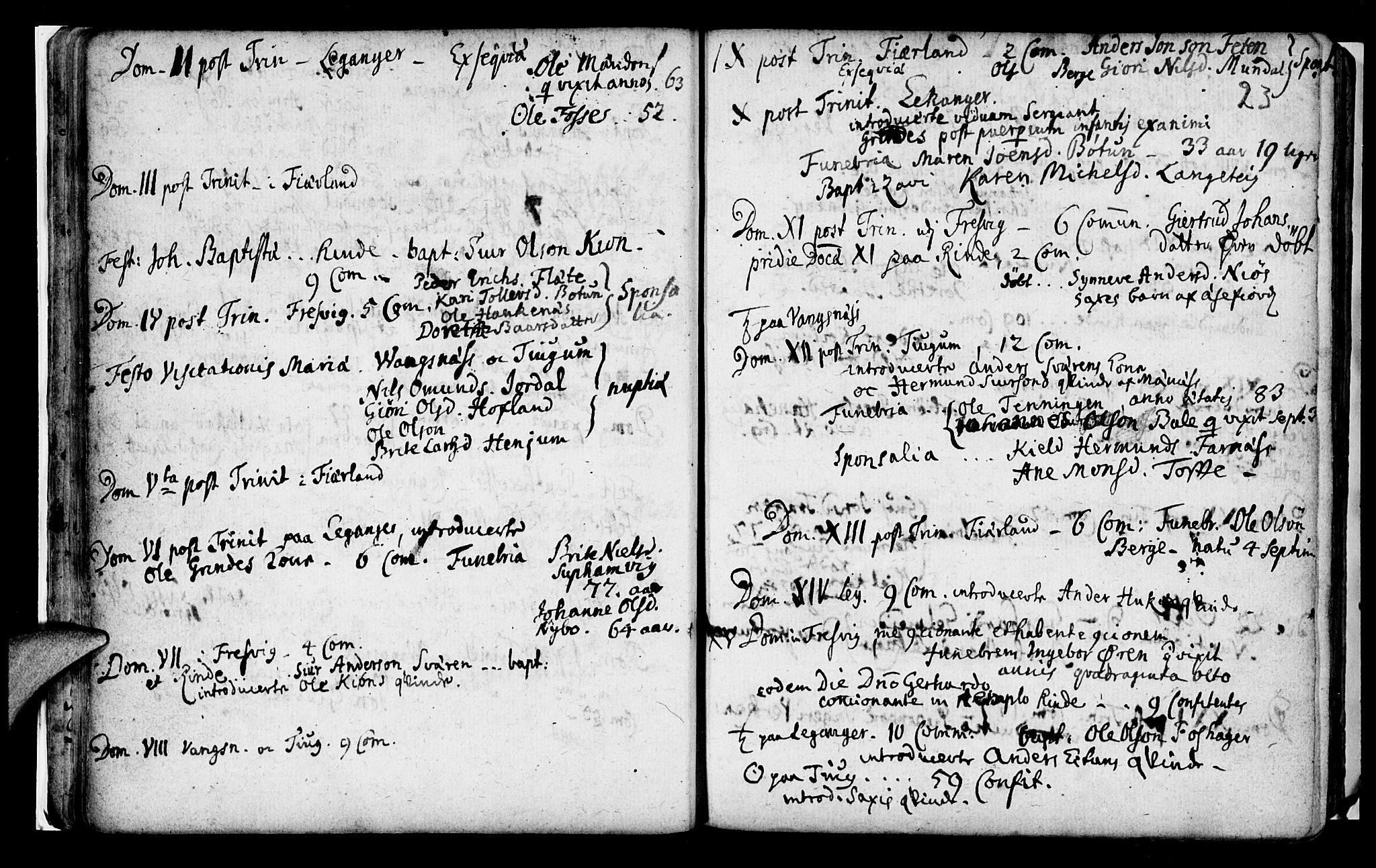 Leikanger sokneprestembete, SAB/A-81001: Parish register (official) no. A 2, 1735-1756, p. 23