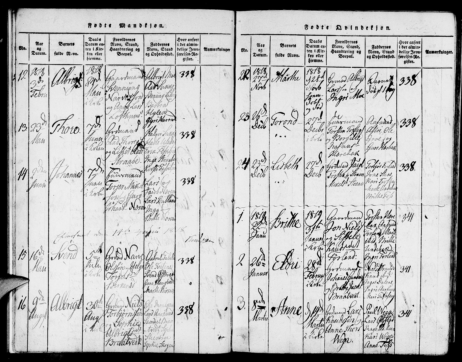 Suldal sokneprestkontor, SAST/A-101845/01/IV/L0006: Parish register (official) no. A 6, 1816-1836, p. 9