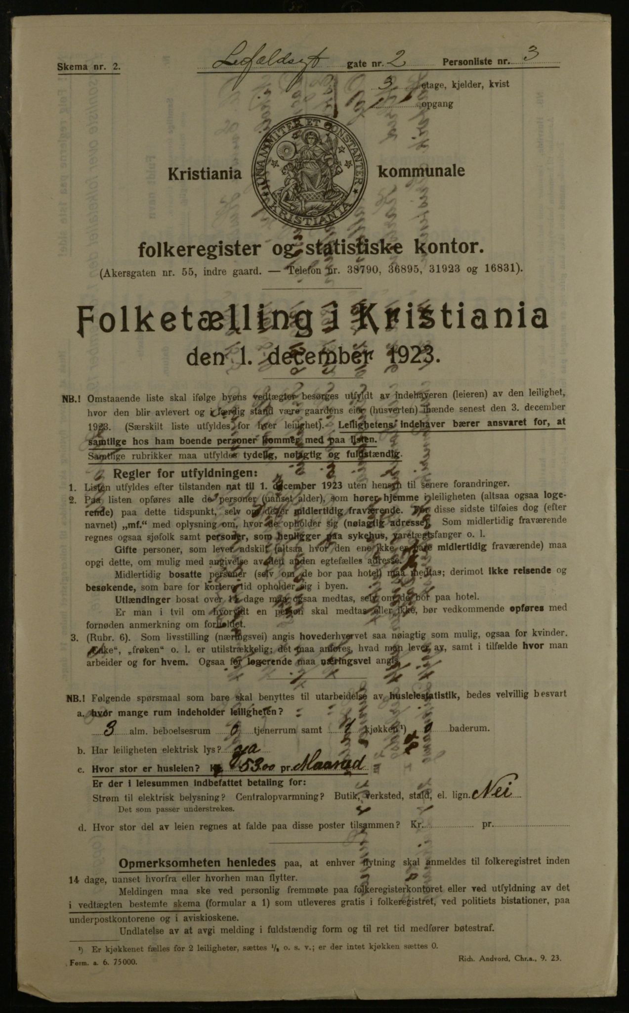 OBA, Municipal Census 1923 for Kristiania, 1923, p. 63506