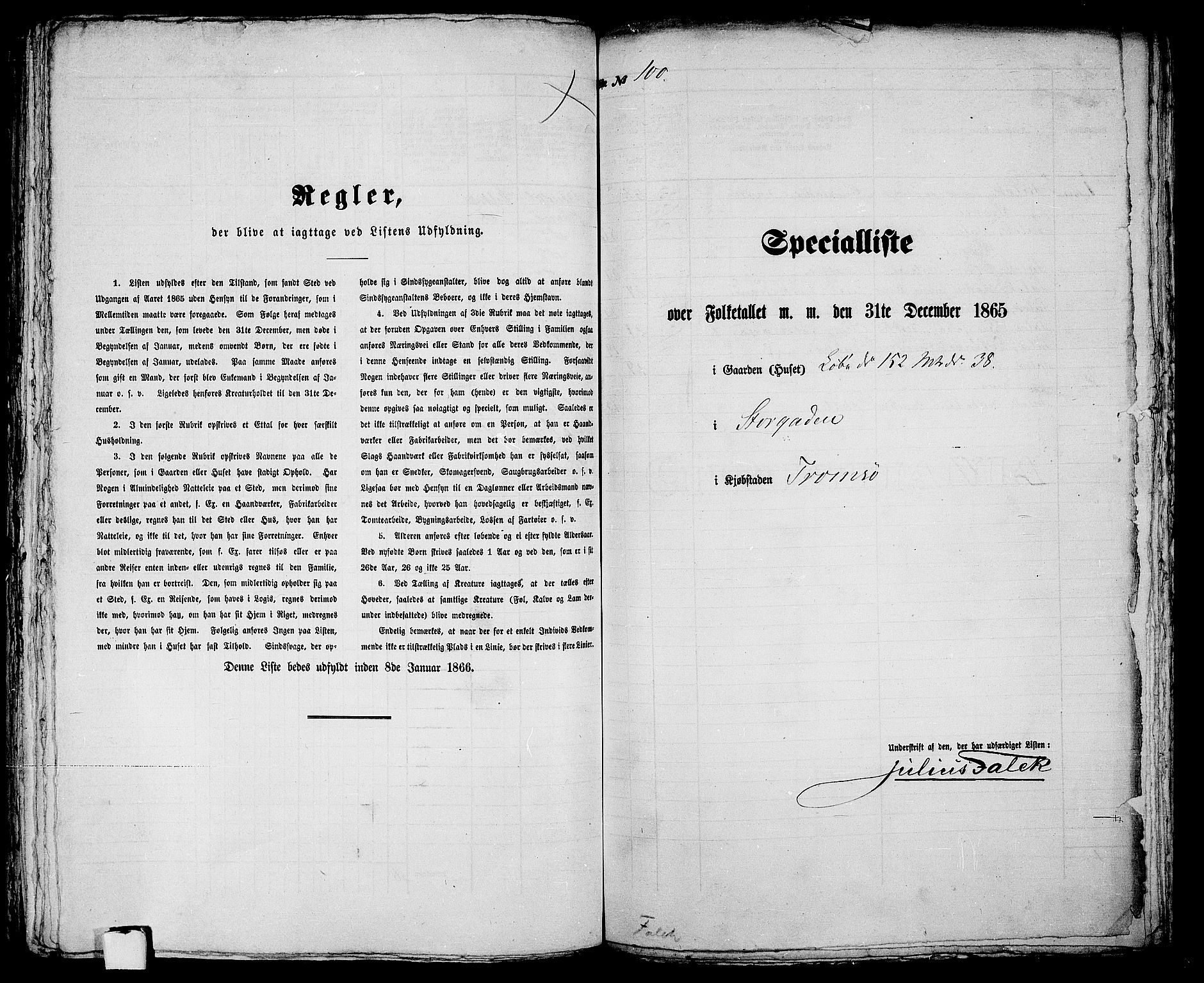 RA, 1865 census for Tromsø, 1865, p. 210