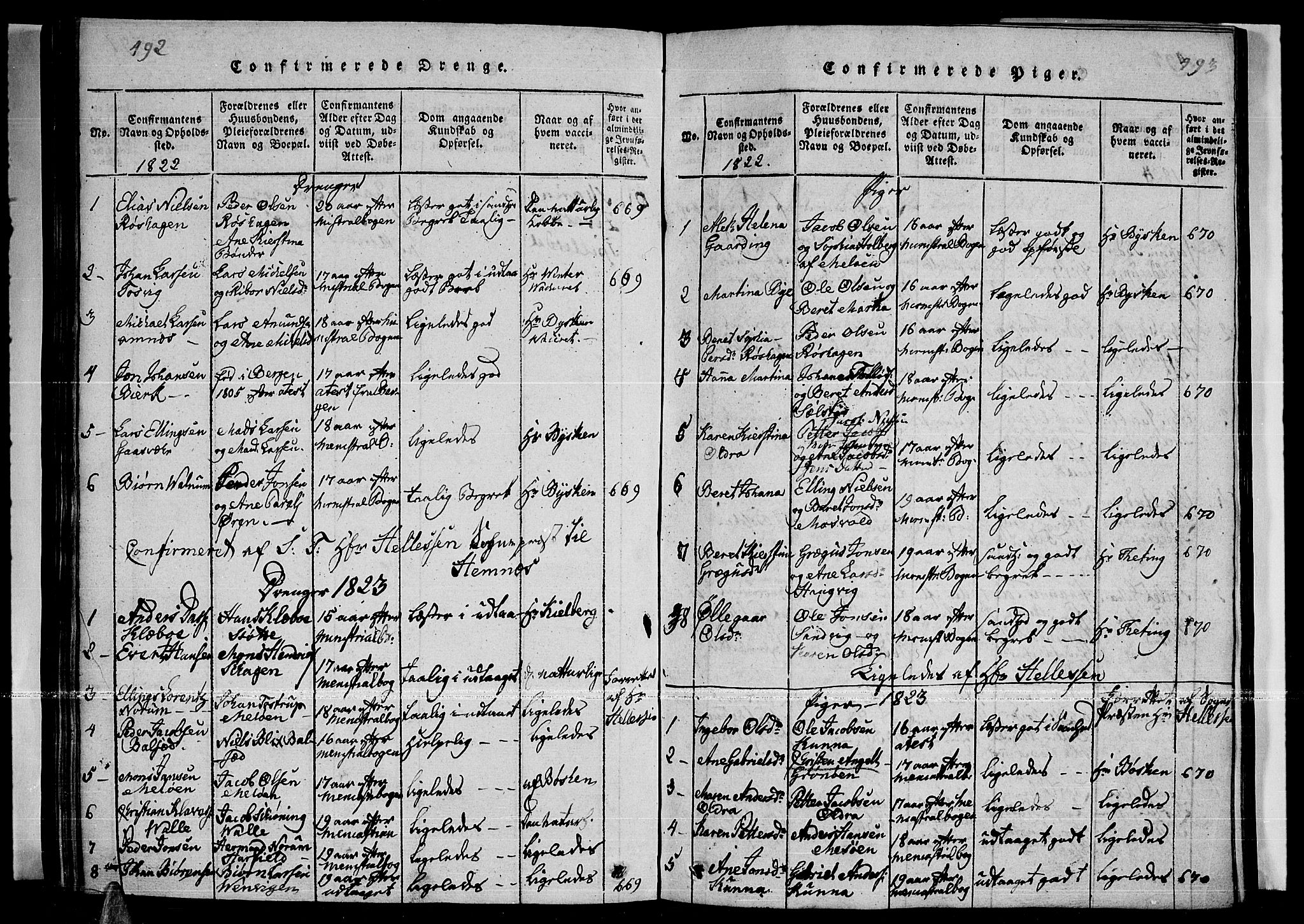 Ministerialprotokoller, klokkerbøker og fødselsregistre - Nordland, AV/SAT-A-1459/841/L0593: Parish register (official) no. 841A04 /2, 1820-1825, p. 492-493