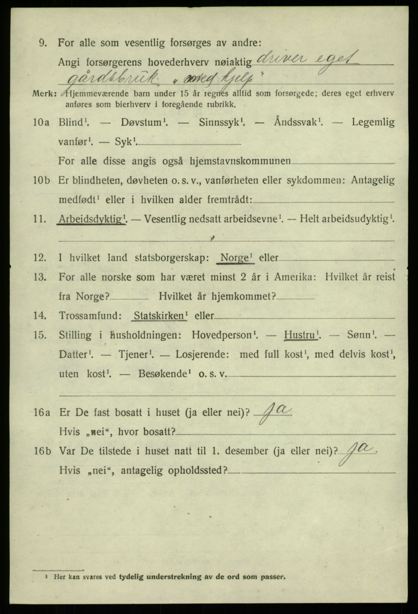 SAB, 1920 census for Alversund, 1920, p. 7013