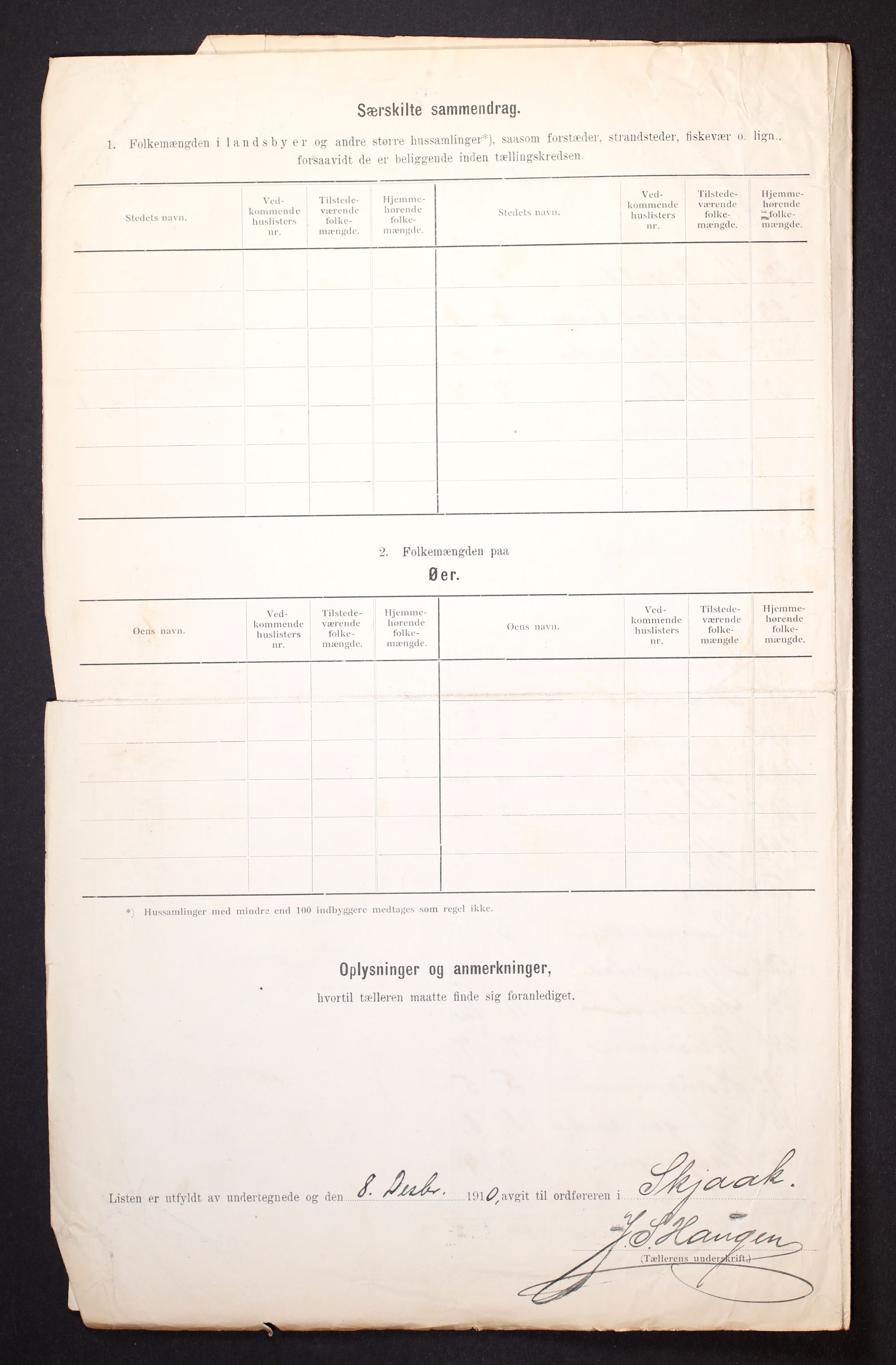 RA, 1910 census for Skjåk, 1910, p. 6