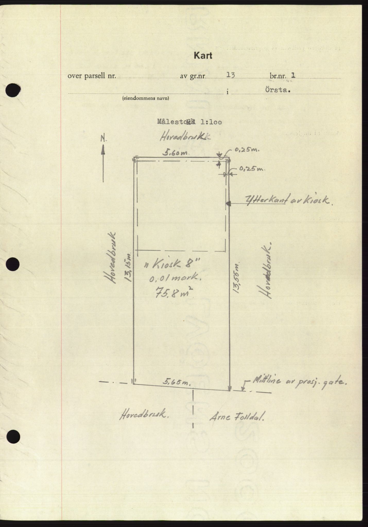 Søre Sunnmøre sorenskriveri, AV/SAT-A-4122/1/2/2C/L0108: Mortgage book no. 34A, 1957-1958, Diary no: : 3233/1957