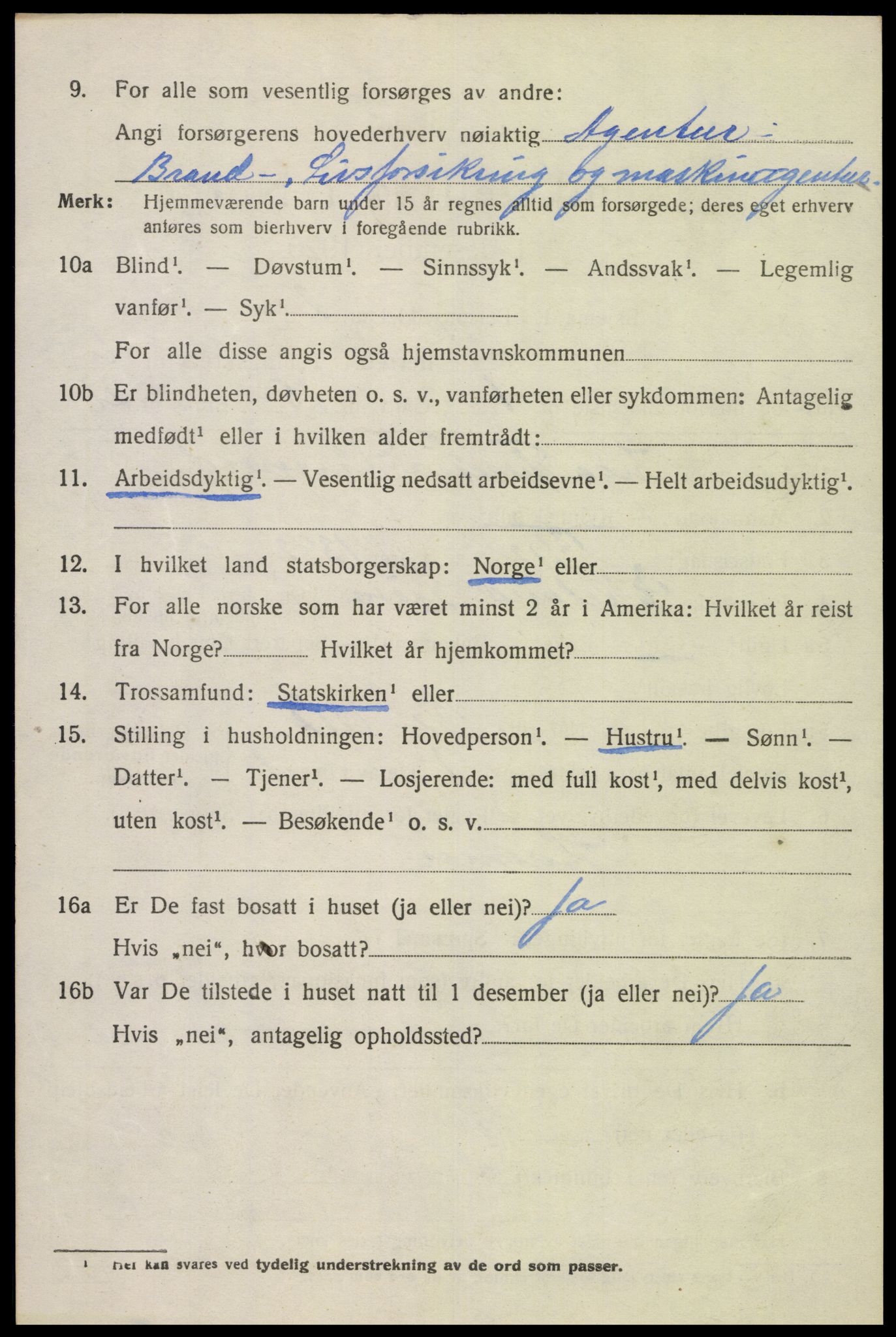 SAK, 1920 census for Lista, 1920, p. 6374