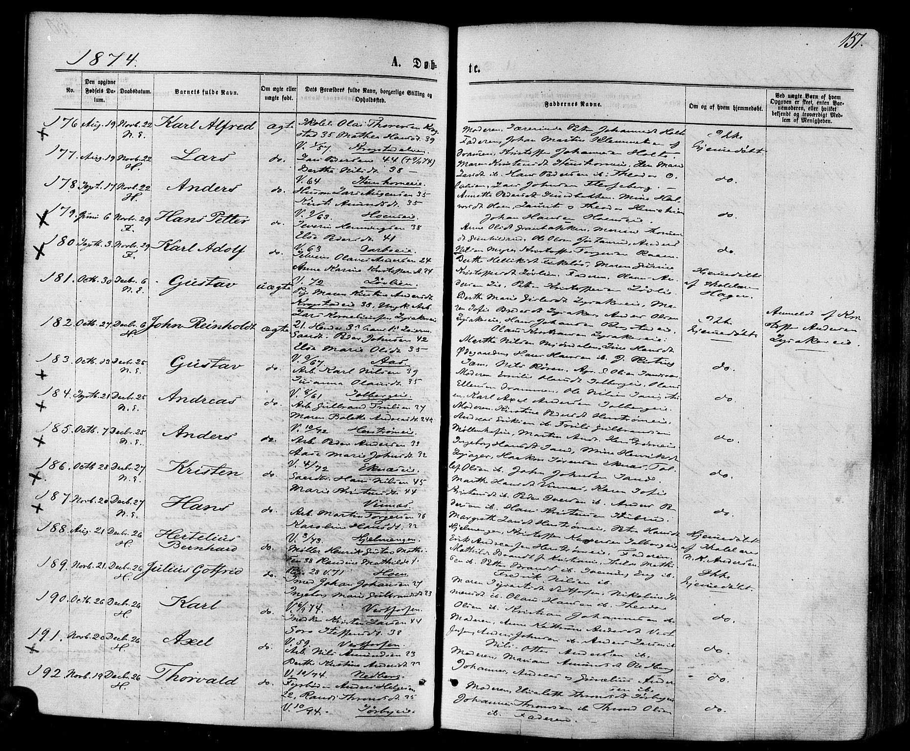 Eiker kirkebøker, AV/SAKO-A-4/F/Fa/L0017: Parish register (official) no. I 17, 1869-1877, p. 151