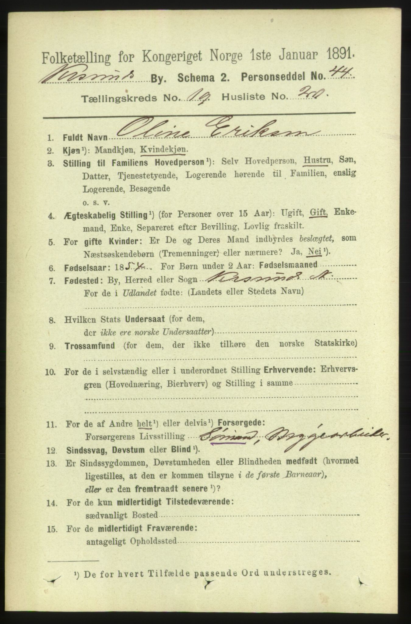 RA, 1891 census for 1503 Kristiansund, 1891, p. 12680