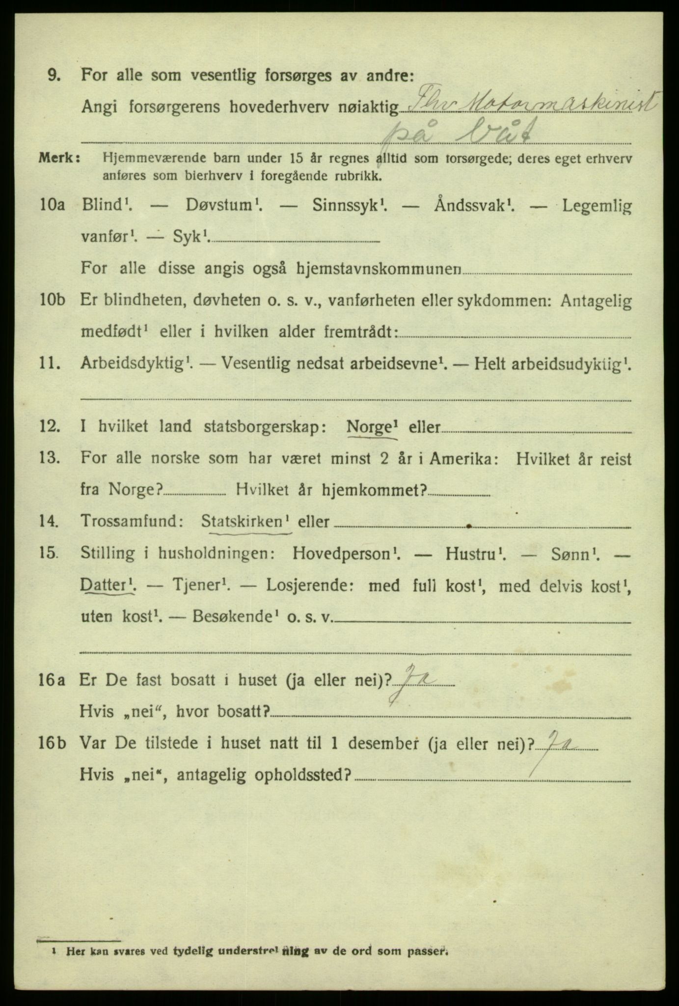 SAB, 1920 census for Austrheim, 1920, p. 3123