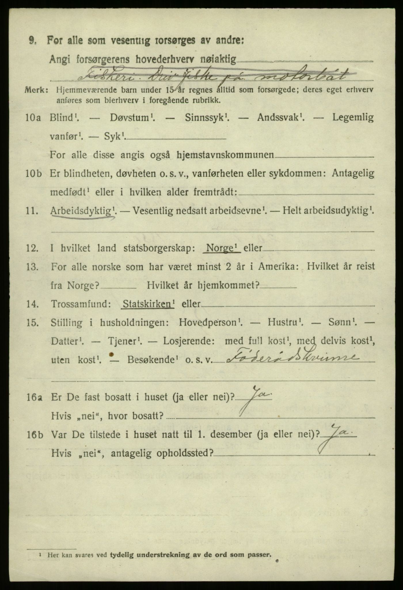 SAB, 1920 census for Bremanger, 1920, p. 4407