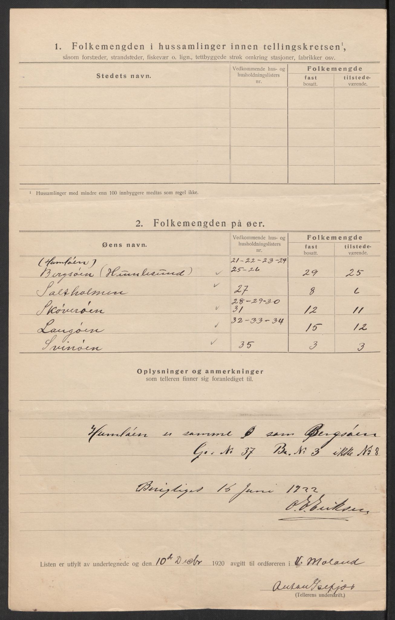 SAK, 1920 census for Vestre Moland, 1920, p. 35