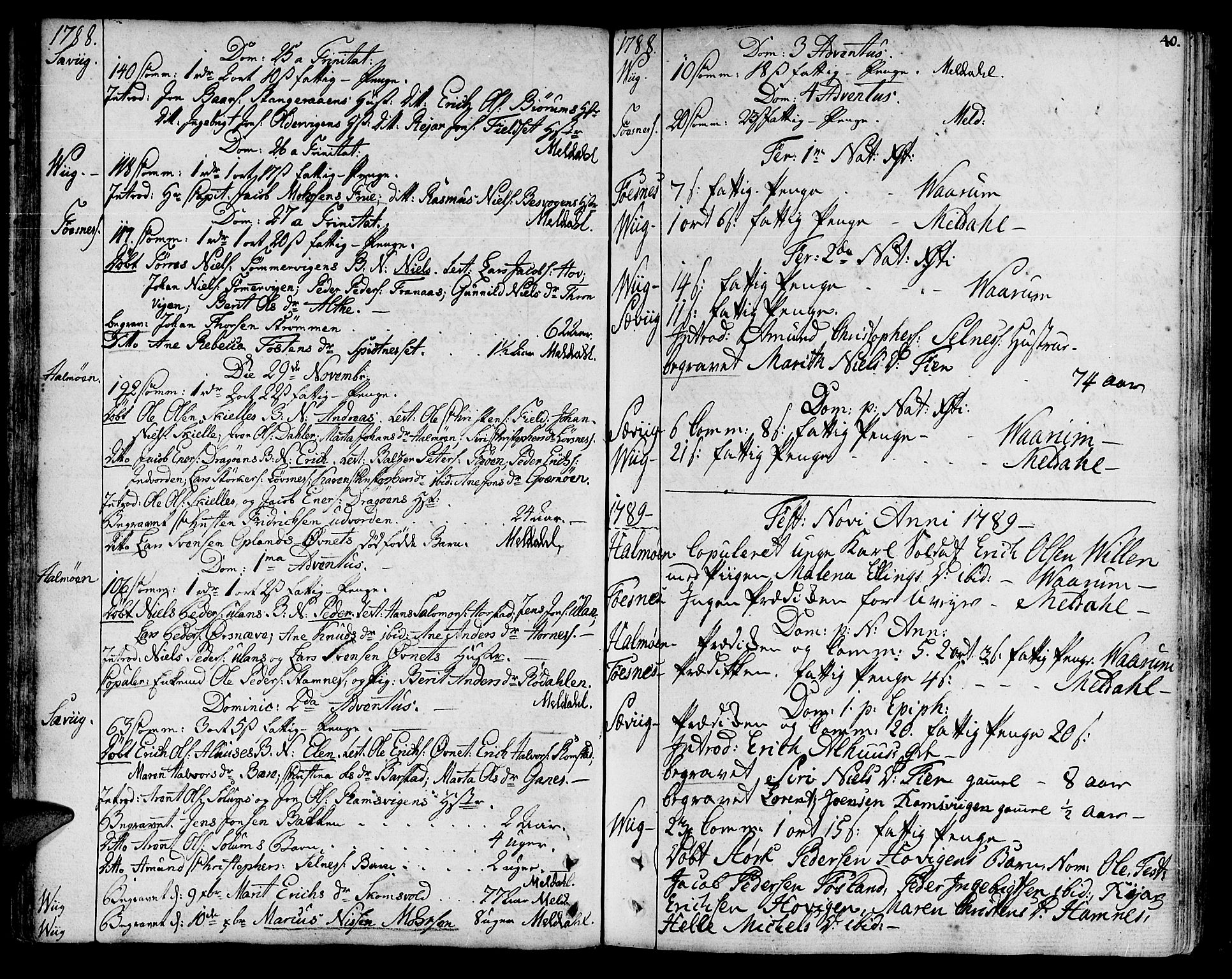 Ministerialprotokoller, klokkerbøker og fødselsregistre - Nord-Trøndelag, SAT/A-1458/773/L0608: Parish register (official) no. 773A02, 1784-1816, p. 40