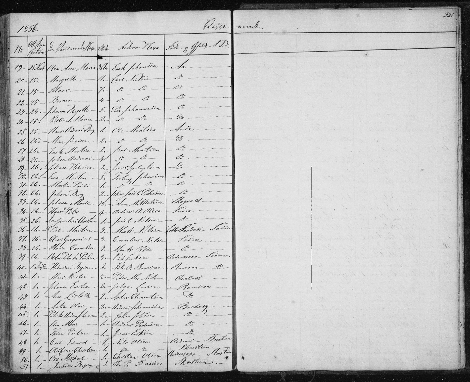 Ministerialprotokoller, klokkerbøker og fødselsregistre - Nordland, AV/SAT-A-1459/897/L1396: Parish register (official) no. 897A04, 1842-1866, p. 321