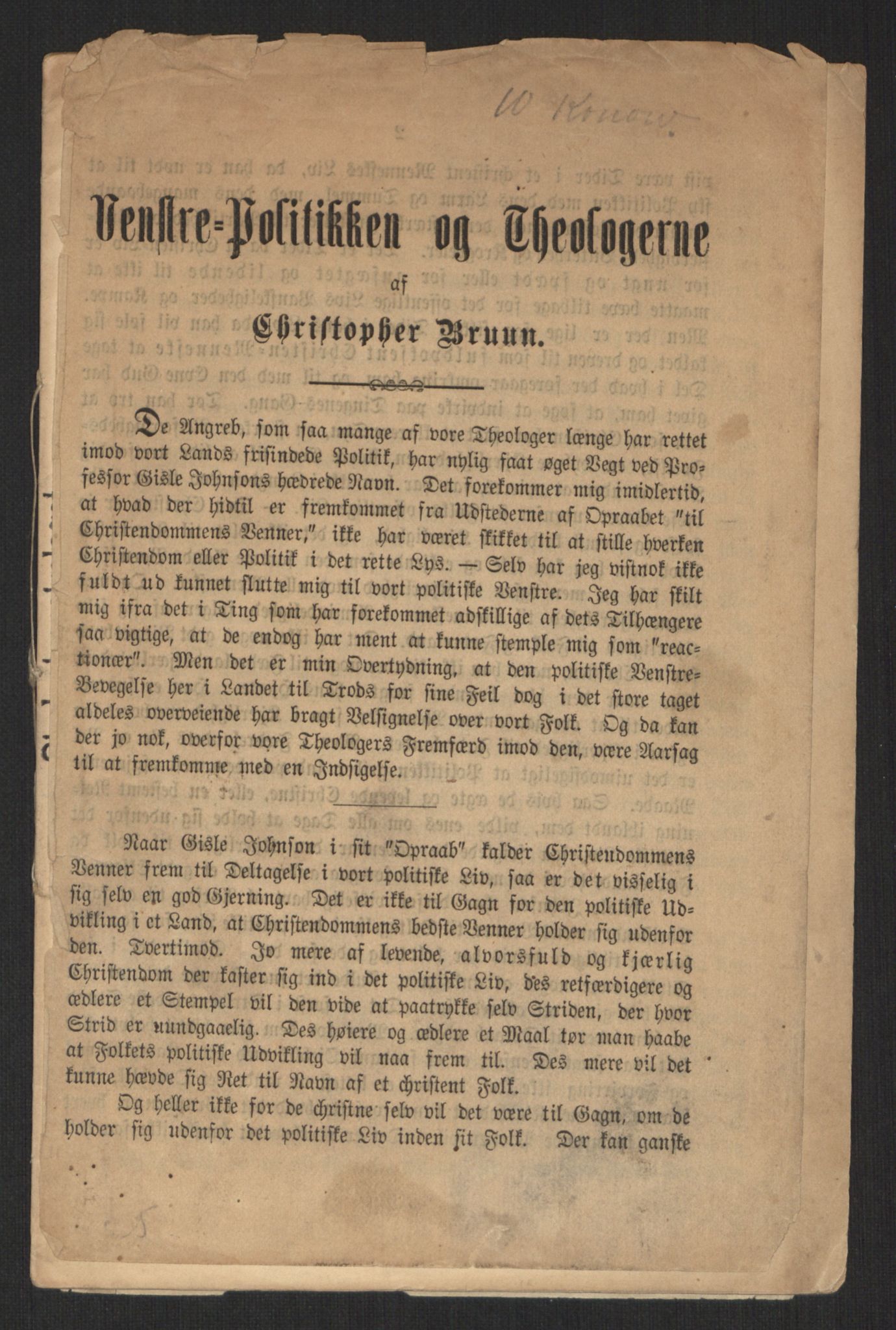Venstres Hovedorganisasjon, RA/PA-0876/X/L0001: De eldste skrifter, 1860-1936, p. 406