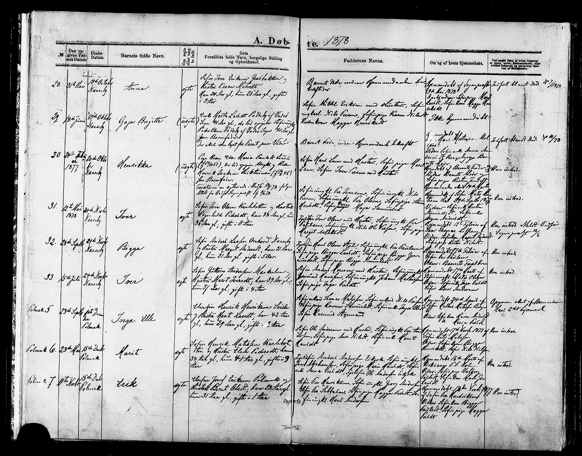 Nesseby sokneprestkontor, AV/SATØ-S-1330/H/Ha/L0004kirke: Parish register (official) no. 4, 1877-1884, p. 6