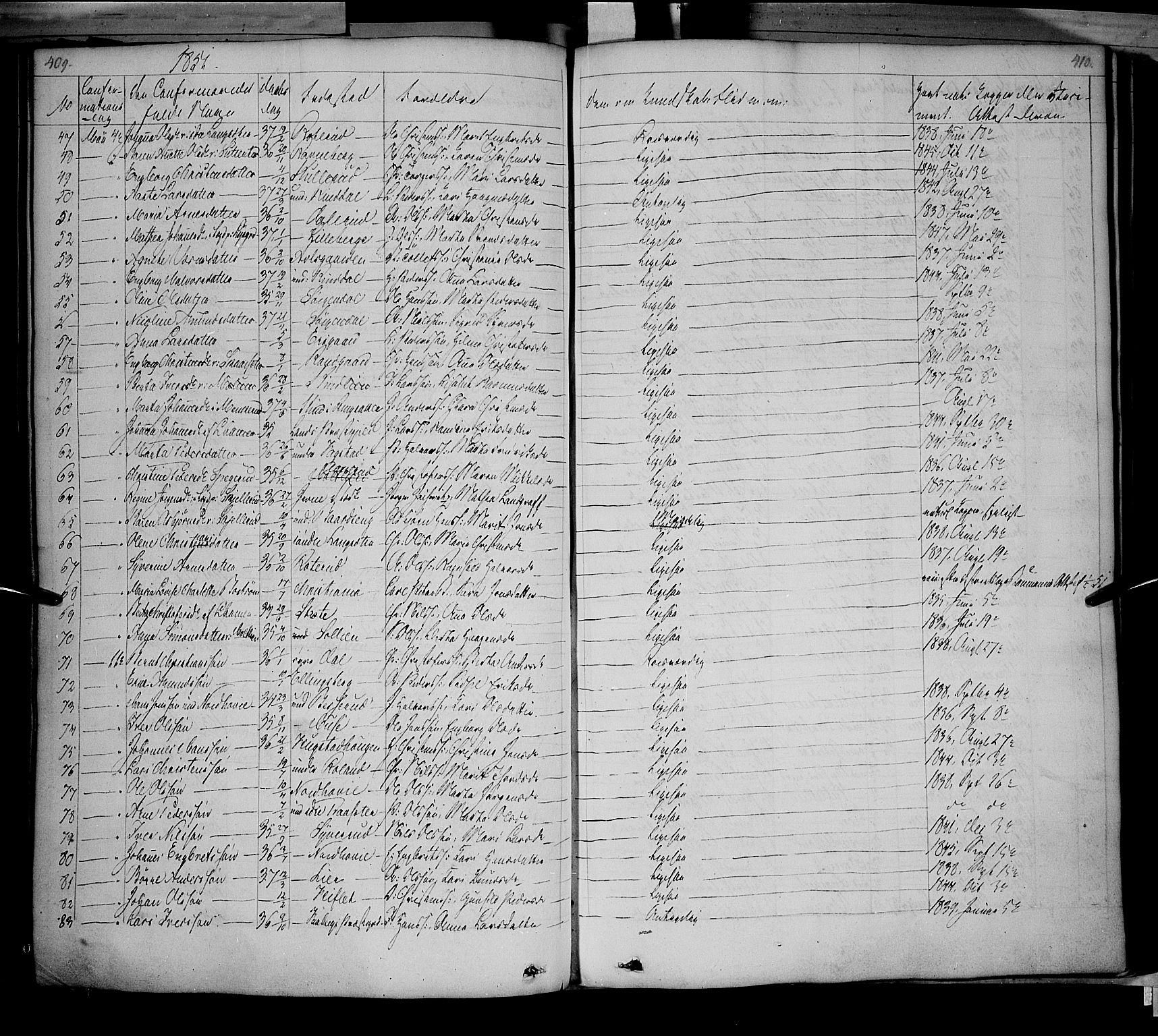 Fåberg prestekontor, AV/SAH-PREST-086/H/Ha/Haa/L0005: Parish register (official) no. 5, 1836-1854, p. 409-410