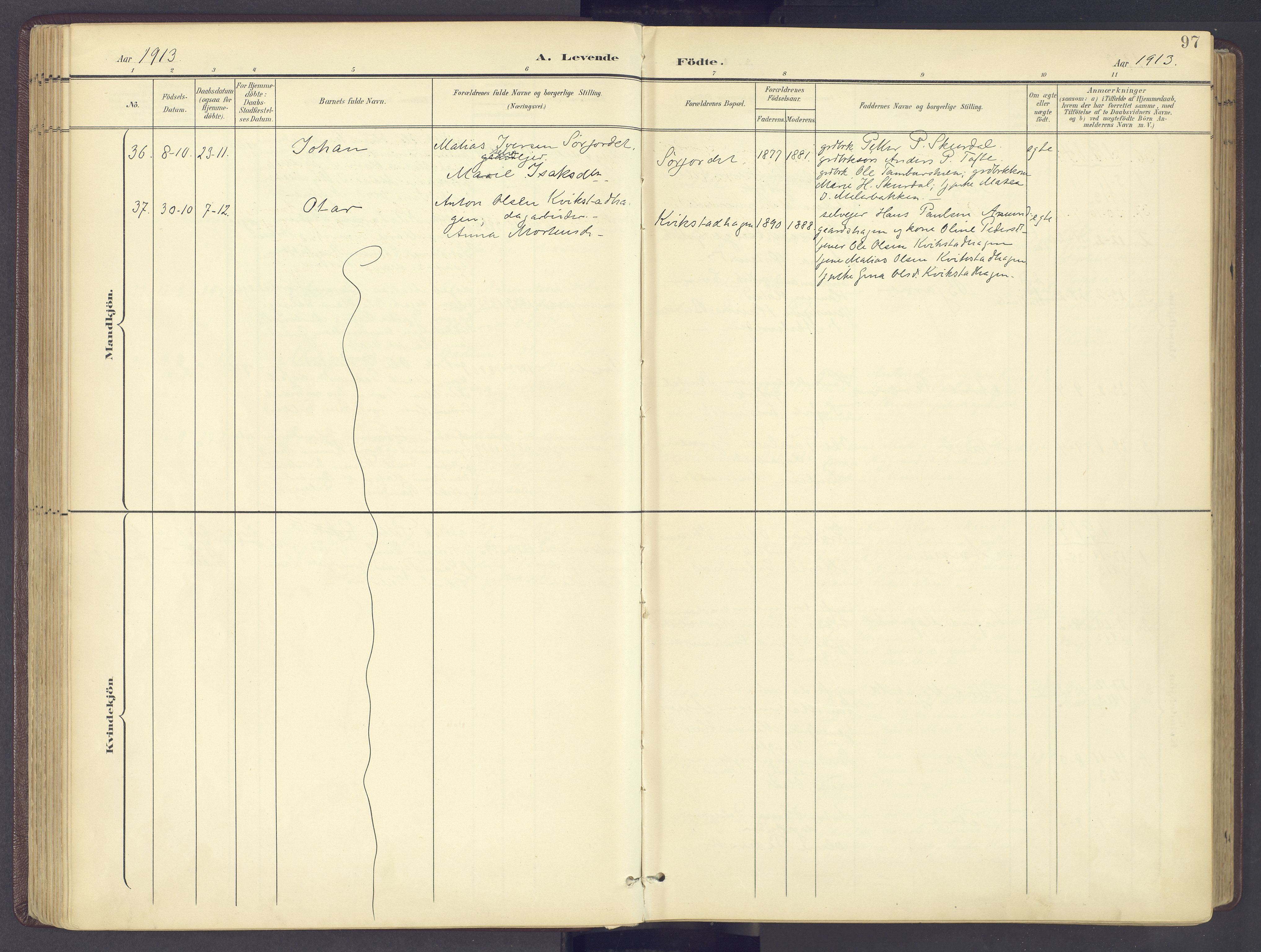 Sør-Fron prestekontor, SAH/PREST-010/H/Ha/Haa/L0004: Parish register (official) no. 4, 1898-1919, p. 97