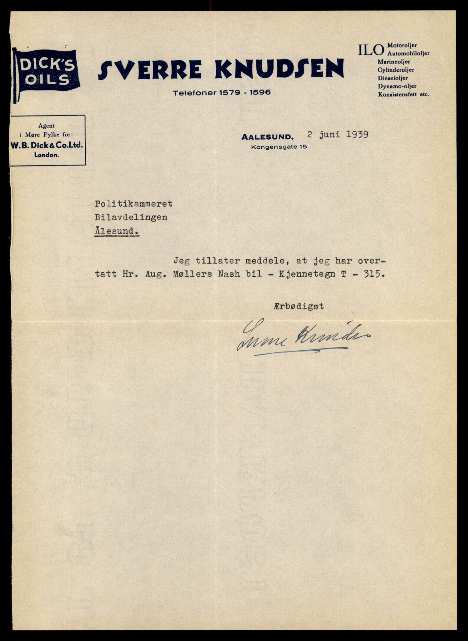 Møre og Romsdal vegkontor - Ålesund trafikkstasjon, SAT/A-4099/F/Fe/L0003: Registreringskort for kjøretøy T 232 - T 340, 1927-1998, p. 2988