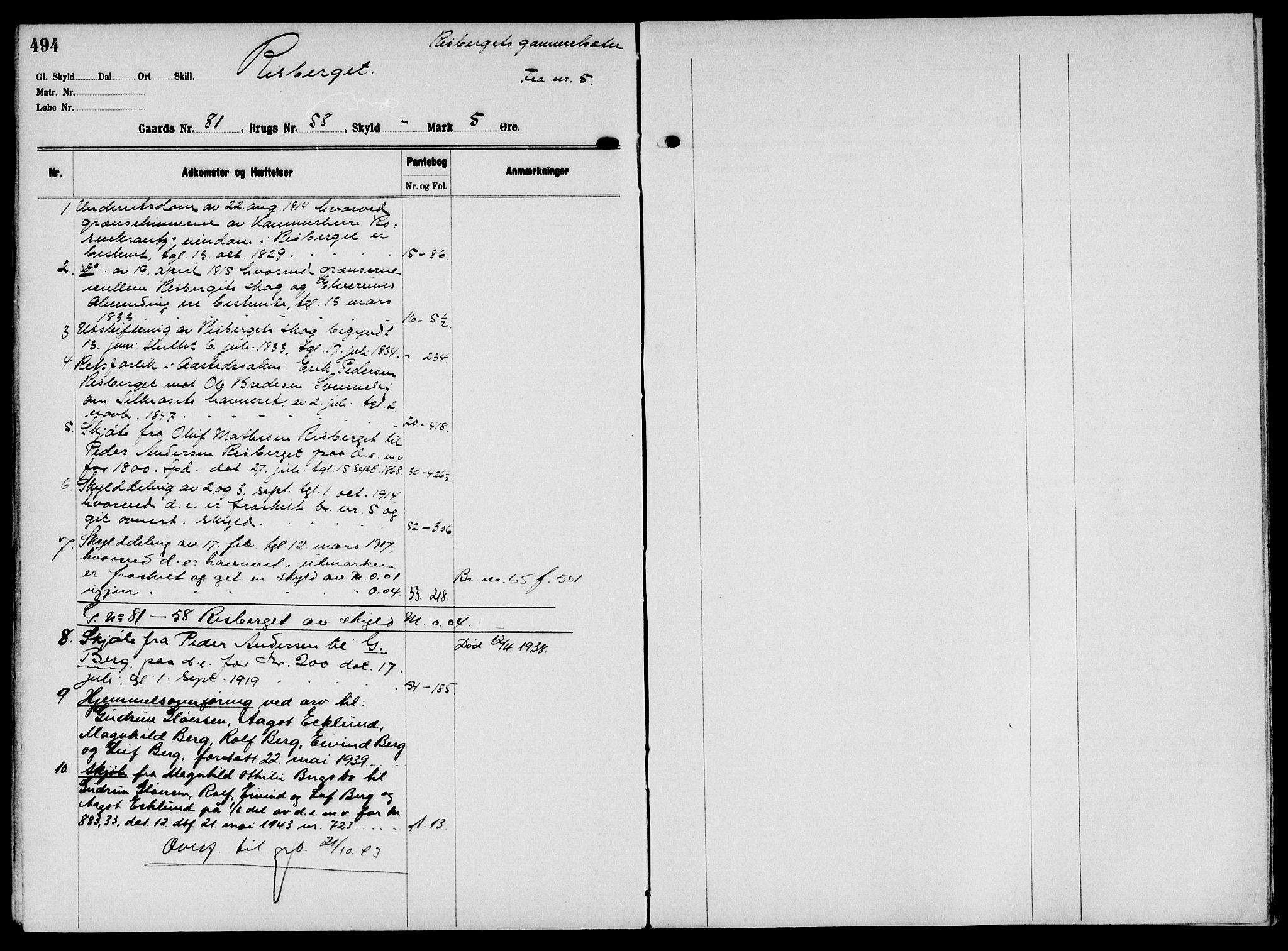 Solør tingrett, AV/SAH-TING-008/H/Ha/Hak/L0006: Mortgage register no. VI, 1900-1935, p. 494