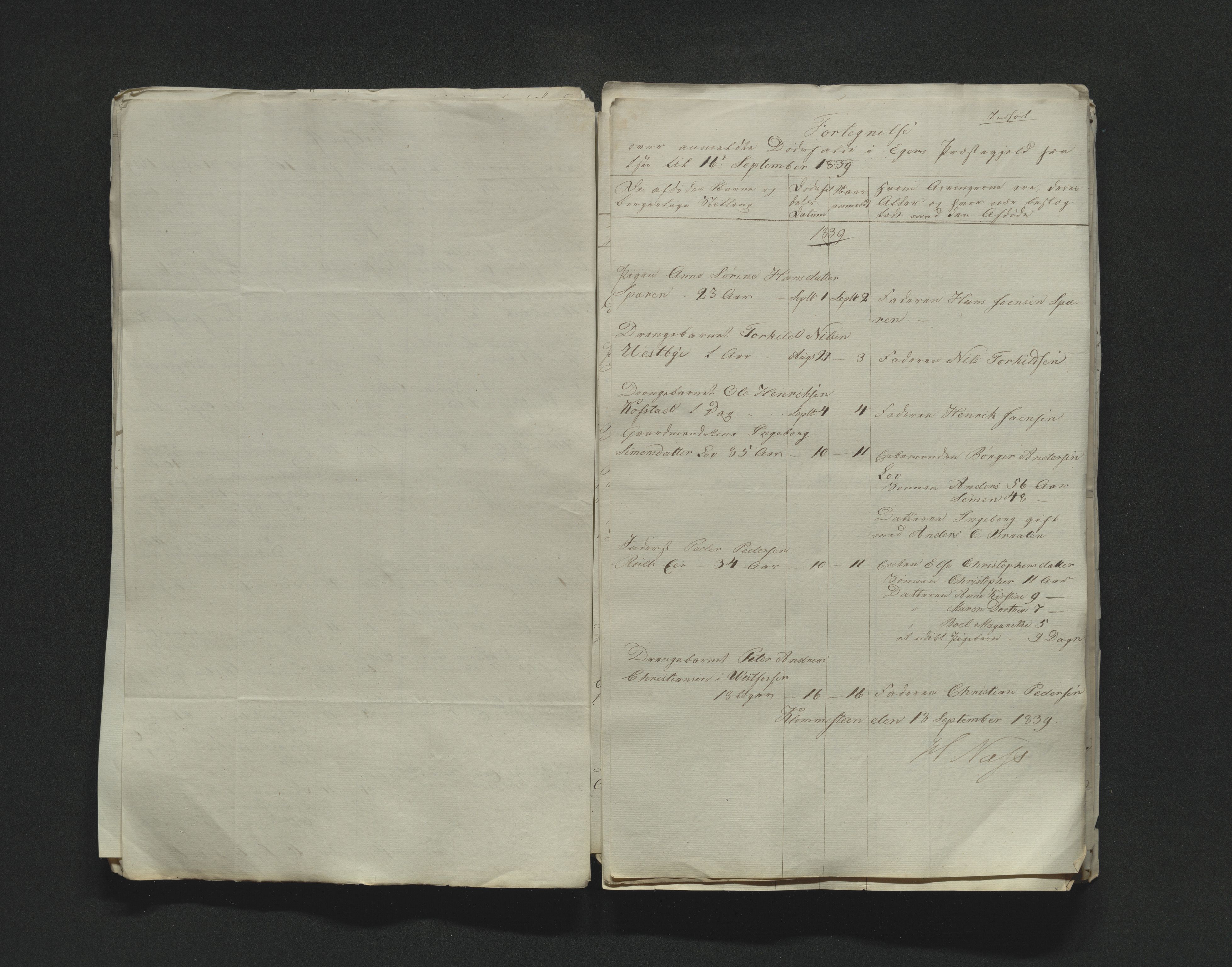 Eiker, Modum og Sigdal sorenskriveri, AV/SAKO-A-123/H/Ha/Hab/L0005: Dødsfallsmeldinger, 1837-1840