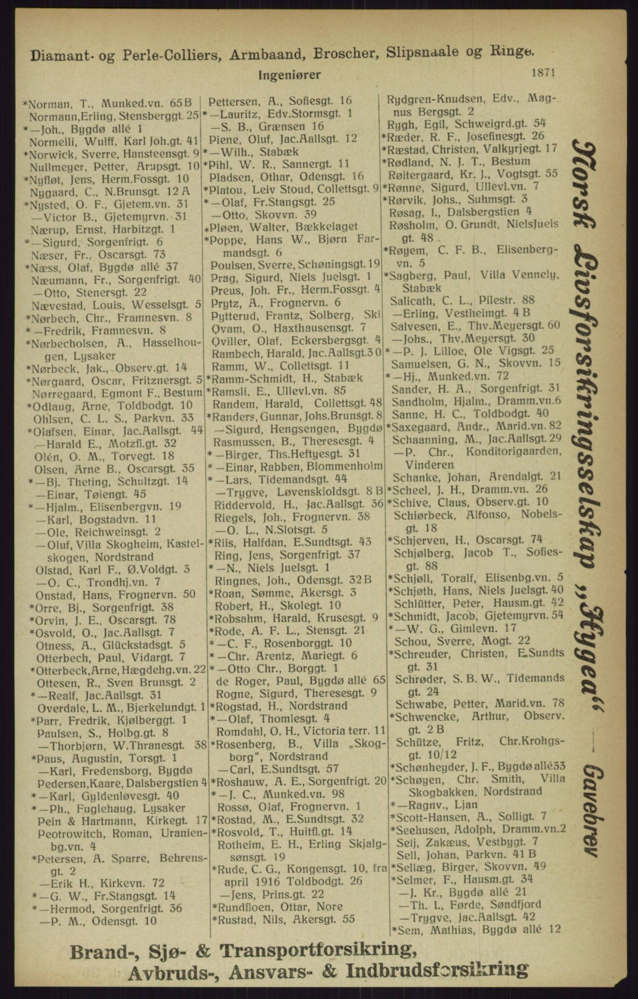 Kristiania/Oslo adressebok, PUBL/-, 1916, p. 1871