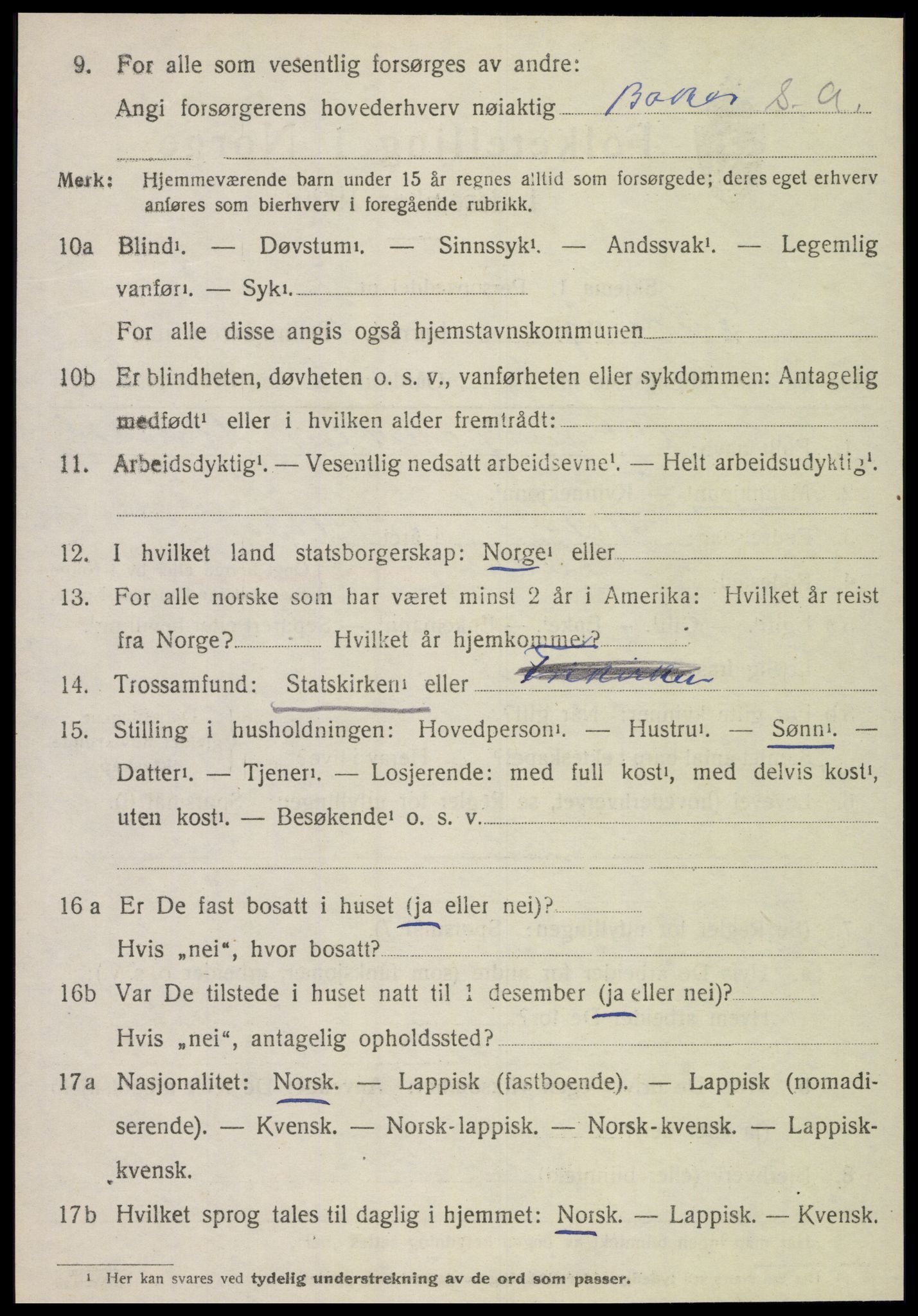 SAT, 1920 census for Inderøy, 1920, p. 1812
