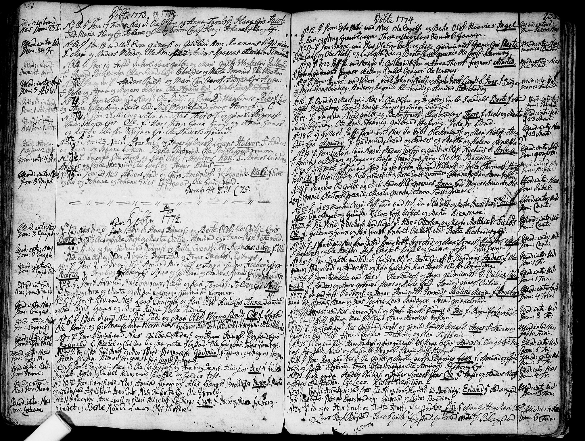 Nes prestekontor Kirkebøker, SAO/A-10410/F/Fa/L0003: Parish register (official) no. I 3, 1734-1781, p. 235