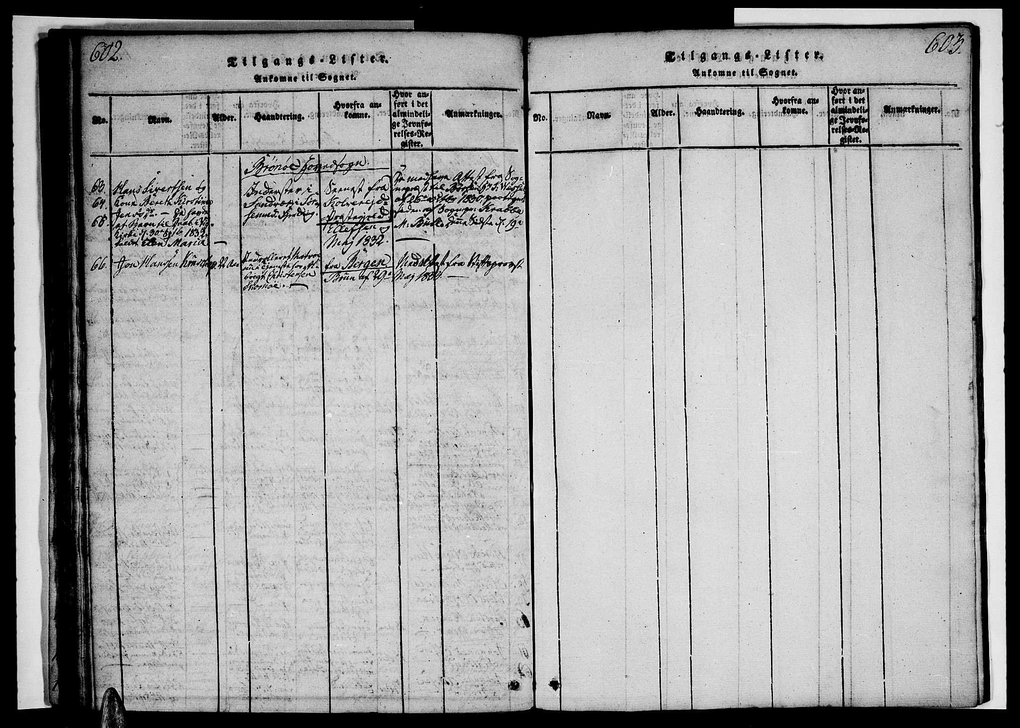 Ministerialprotokoller, klokkerbøker og fødselsregistre - Nordland, AV/SAT-A-1459/813/L0197: Parish register (official) no. 813A07, 1820-1833, p. 602-603