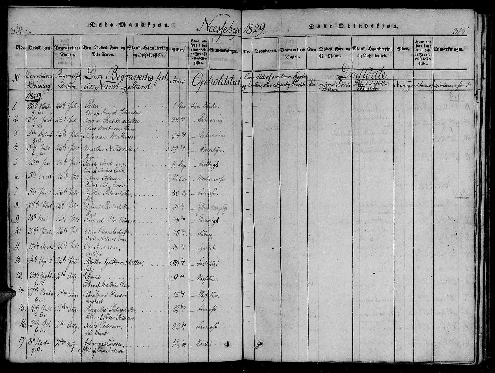 Vadsø sokneprestkontor, SATØ/S-1325/H/Ha/L0003kirke: Parish register (official) no. 3 /2, 1821-1839, p. 314-315