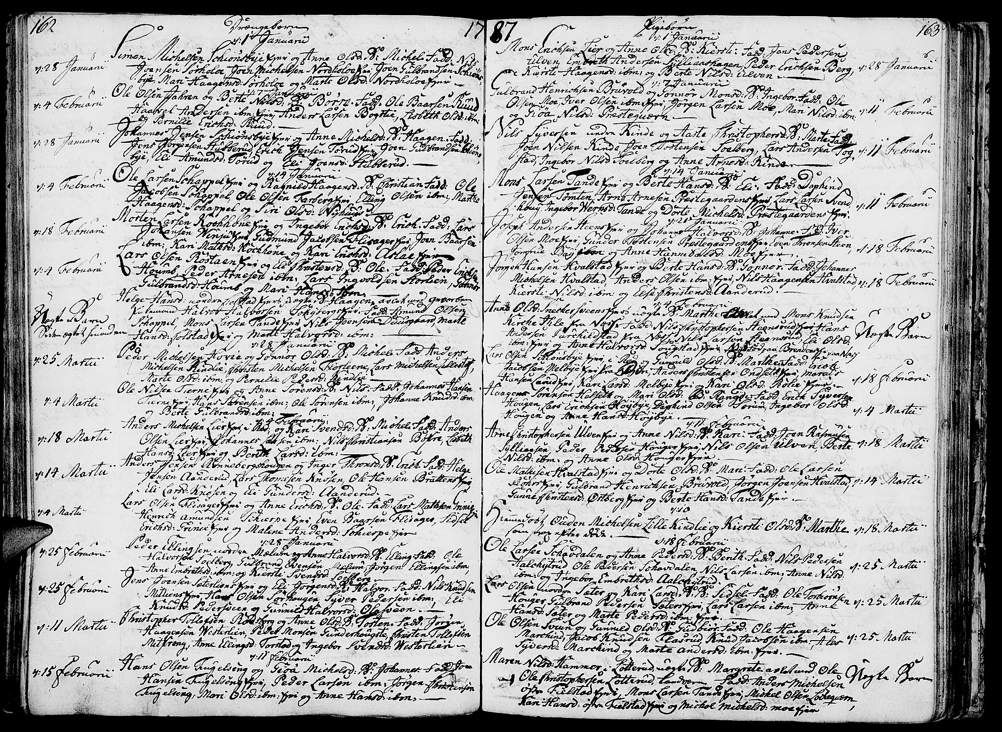 Ringsaker prestekontor, AV/SAH-PREST-014/K/Ka/L0003: Parish register (official) no. 3, 1775-1798, p. 162-163