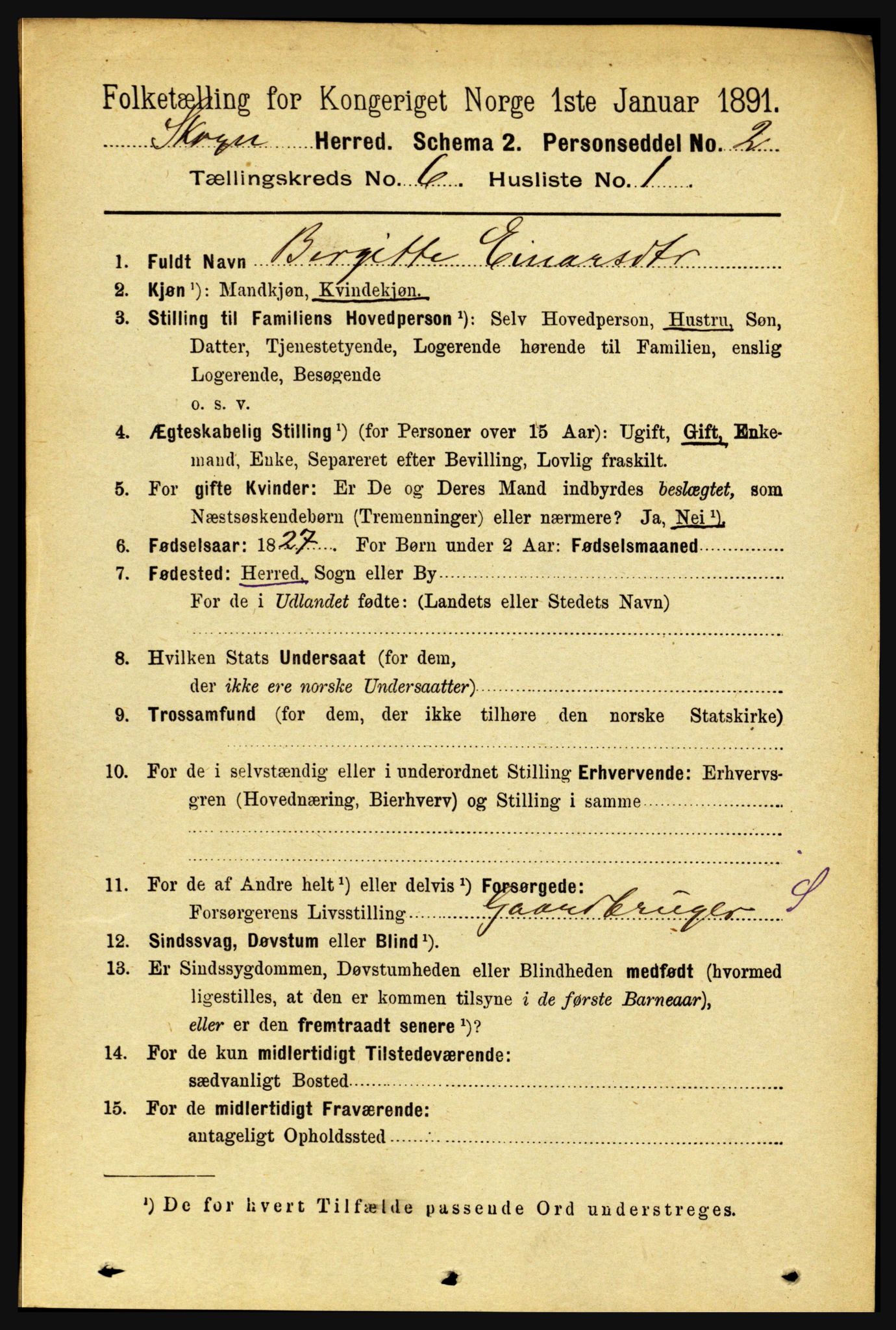 RA, 1891 census for 1719 Skogn, 1891, p. 3461