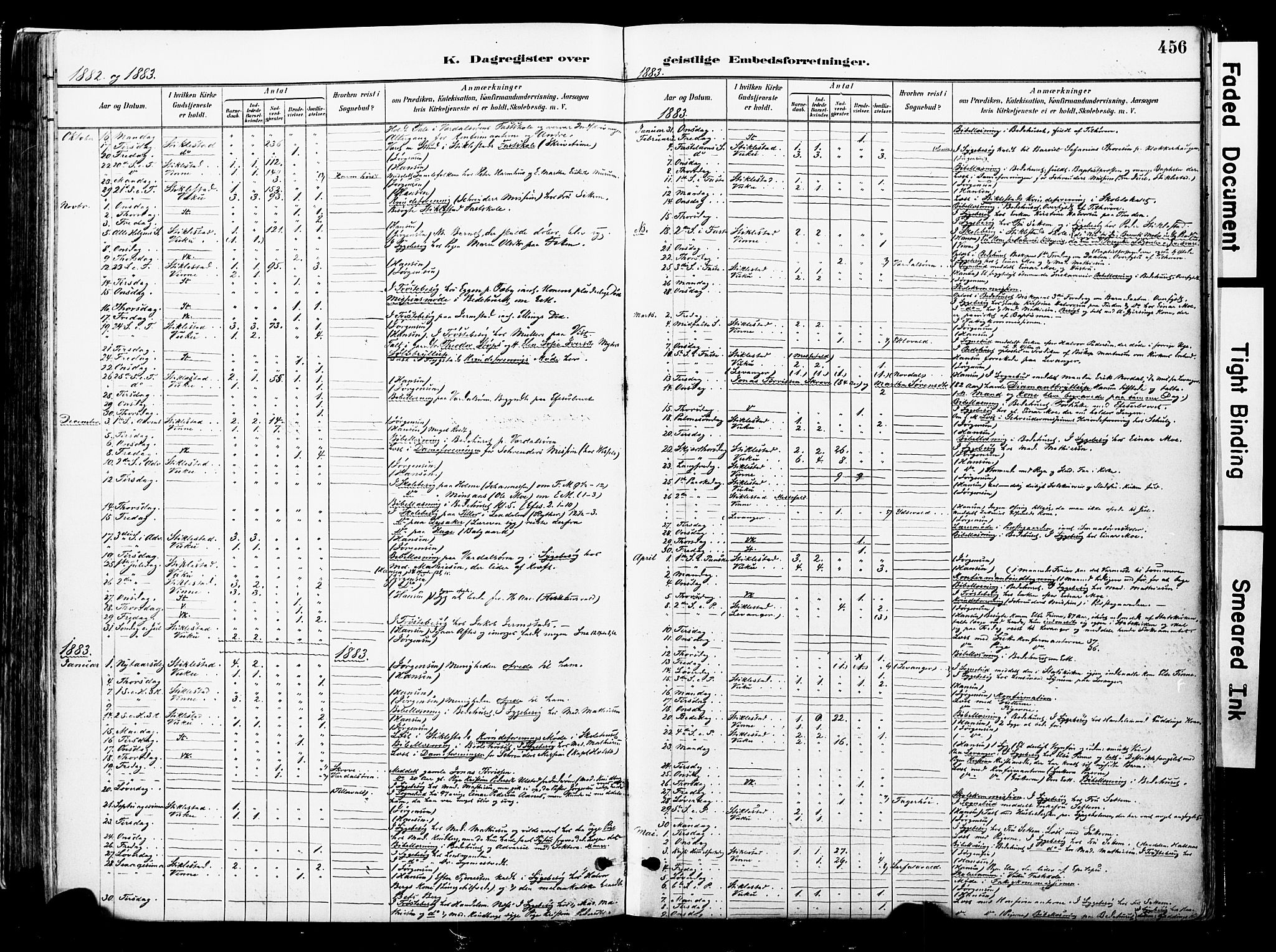 Ministerialprotokoller, klokkerbøker og fødselsregistre - Nord-Trøndelag, SAT/A-1458/723/L0244: Parish register (official) no. 723A13, 1881-1899, p. 456
