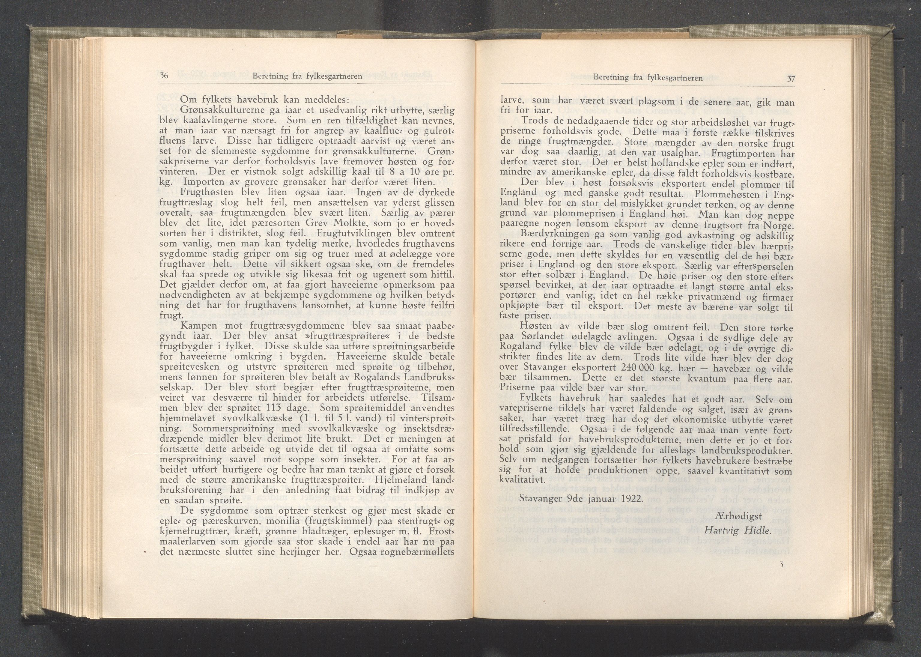 Rogaland fylkeskommune - Fylkesrådmannen , IKAR/A-900/A/Aa/Aaa/L0041: Møtebok , 1922, p. 36-37