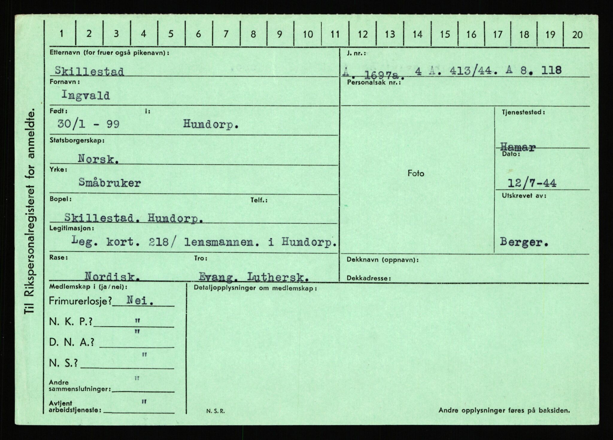 Statspolitiet - Hovedkontoret / Osloavdelingen, AV/RA-S-1329/C/Ca/L0014: Seterlien - Svartås, 1943-1945, p. 969