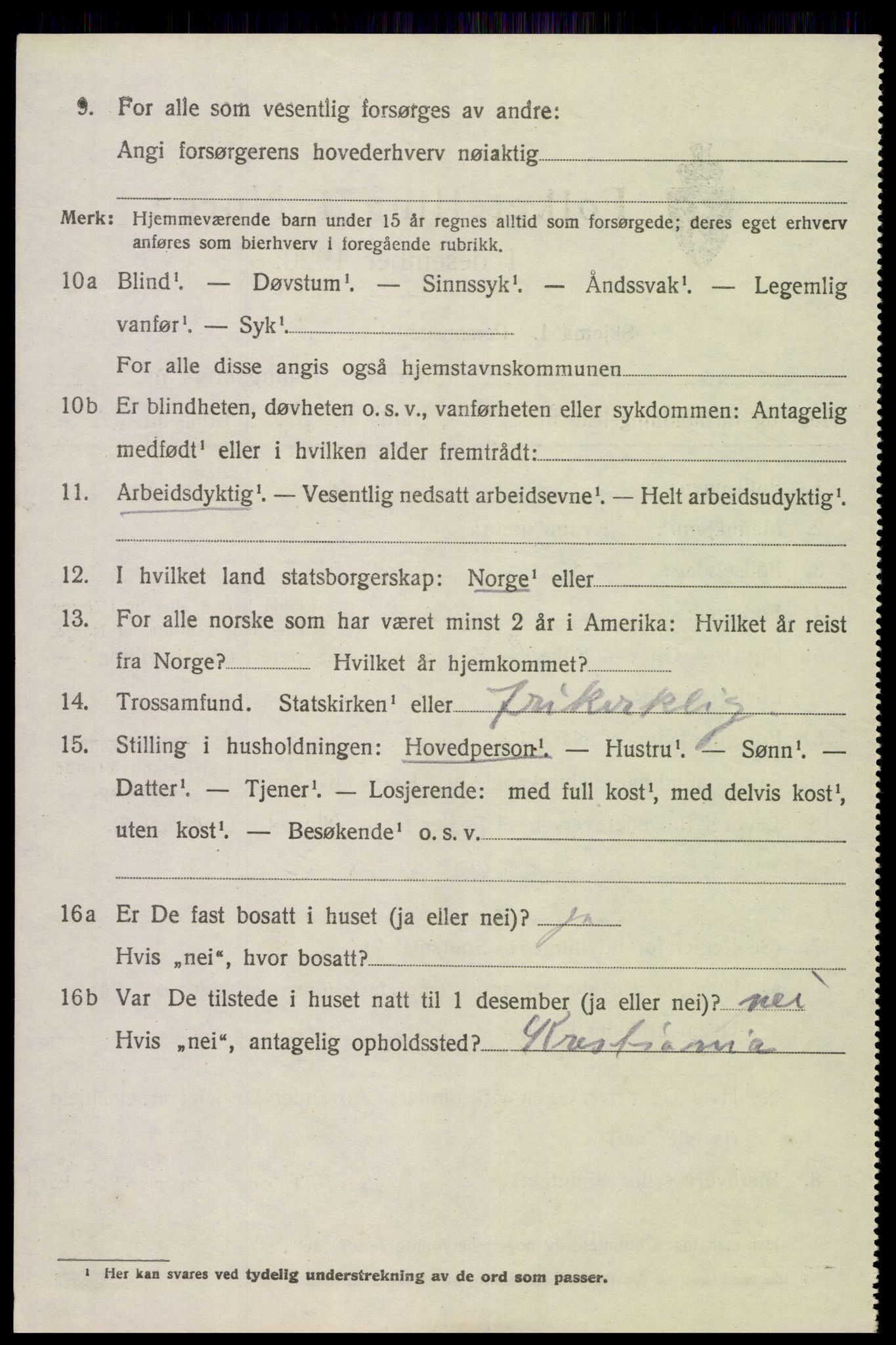 SAK, 1920 census for Fjære, 1920, p. 4794