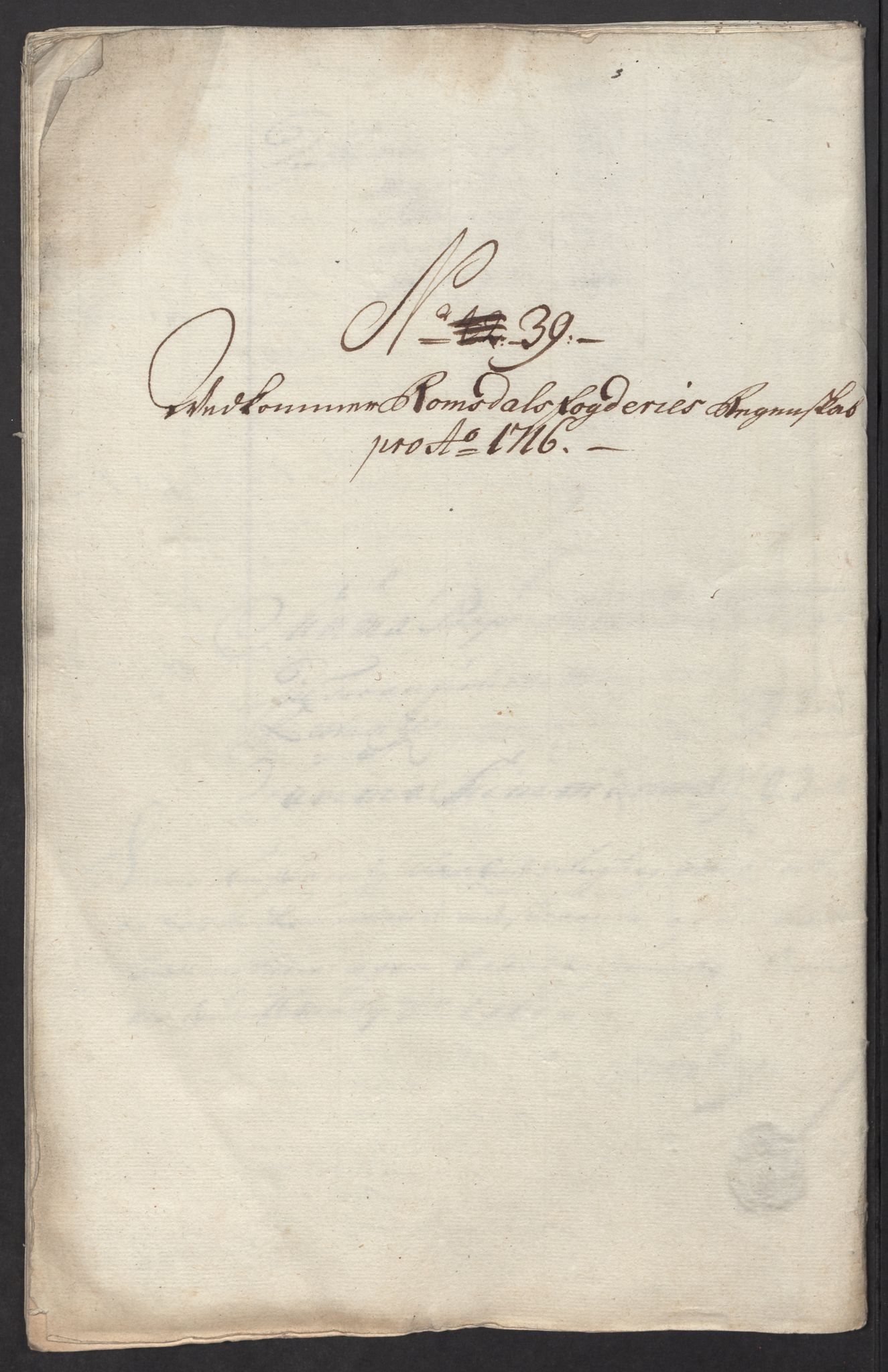 Rentekammeret inntil 1814, Reviderte regnskaper, Fogderegnskap, RA/EA-4092/R55/L3663: Fogderegnskap Romsdal, 1715-1716, p. 508