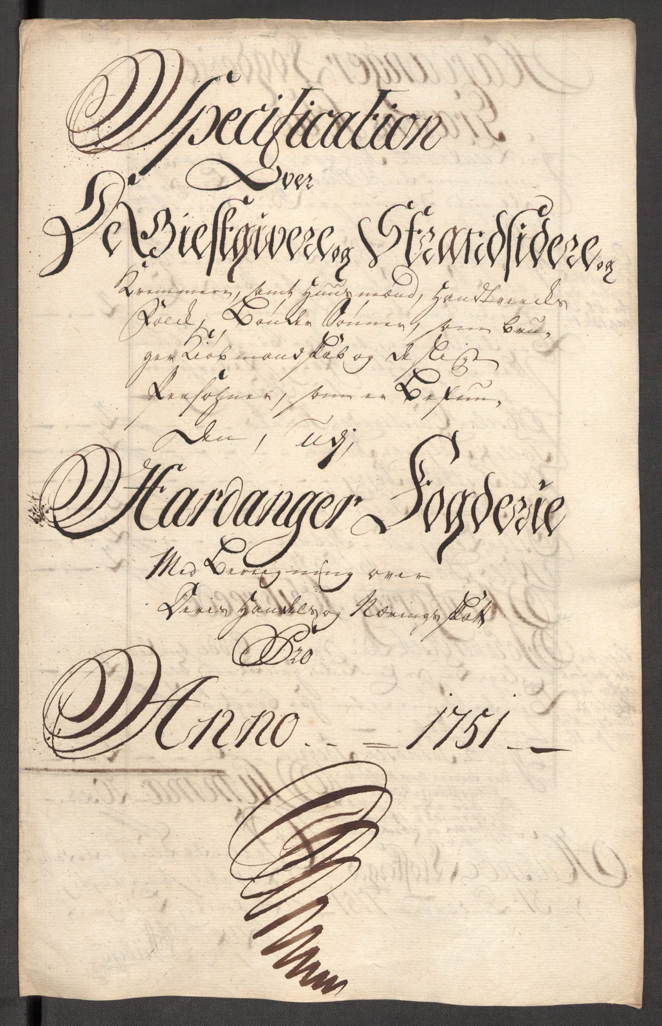 Rentekammeret inntil 1814, Reviderte regnskaper, Fogderegnskap, RA/EA-4092/R48/L3056: Fogderegnskap Sunnhordland og Hardanger, 1751, p. 267
