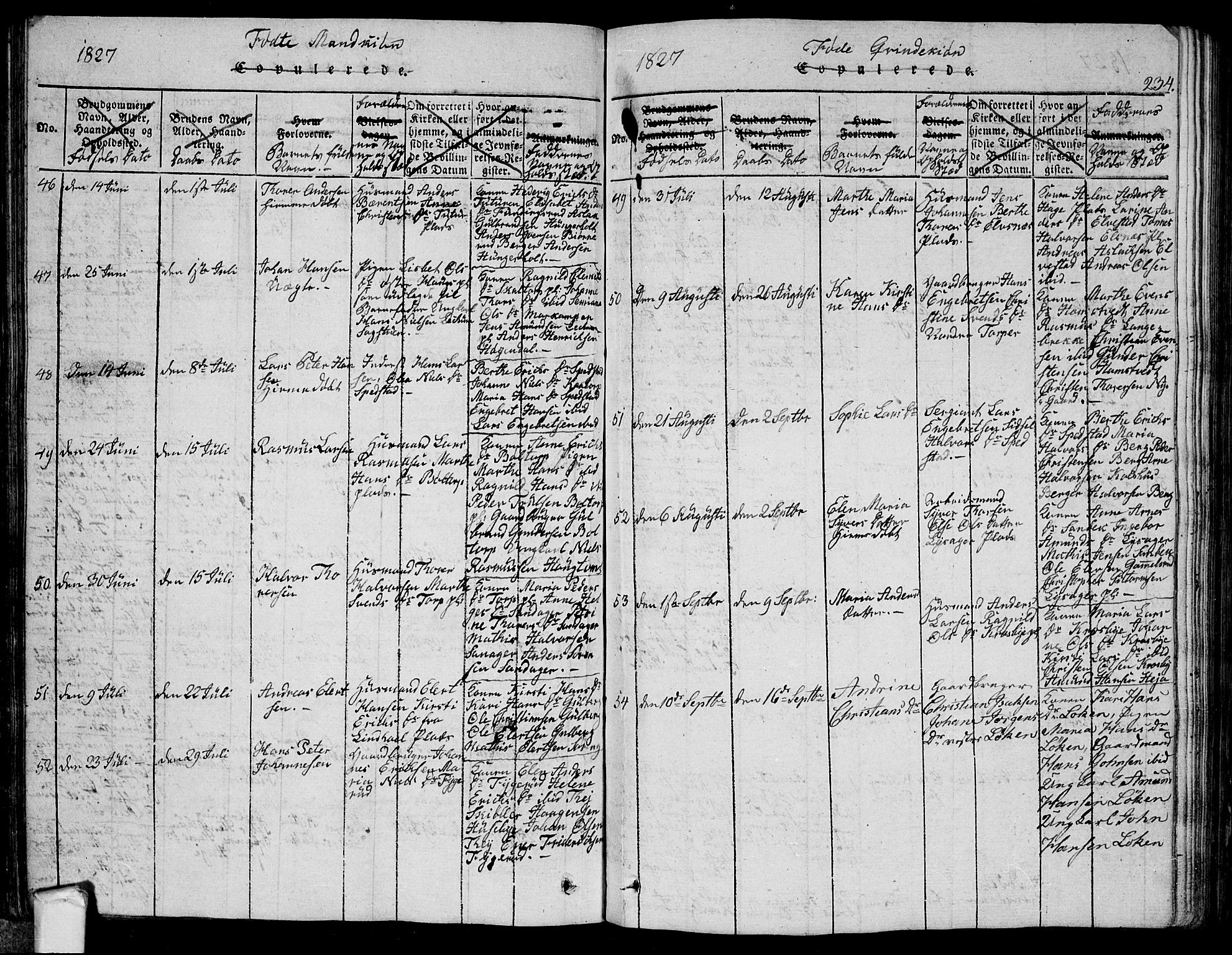 Eidsberg prestekontor Kirkebøker, AV/SAO-A-10905/G/Ga/L0001: Parish register (copy) no. I 1, 1814-1831, p. 234