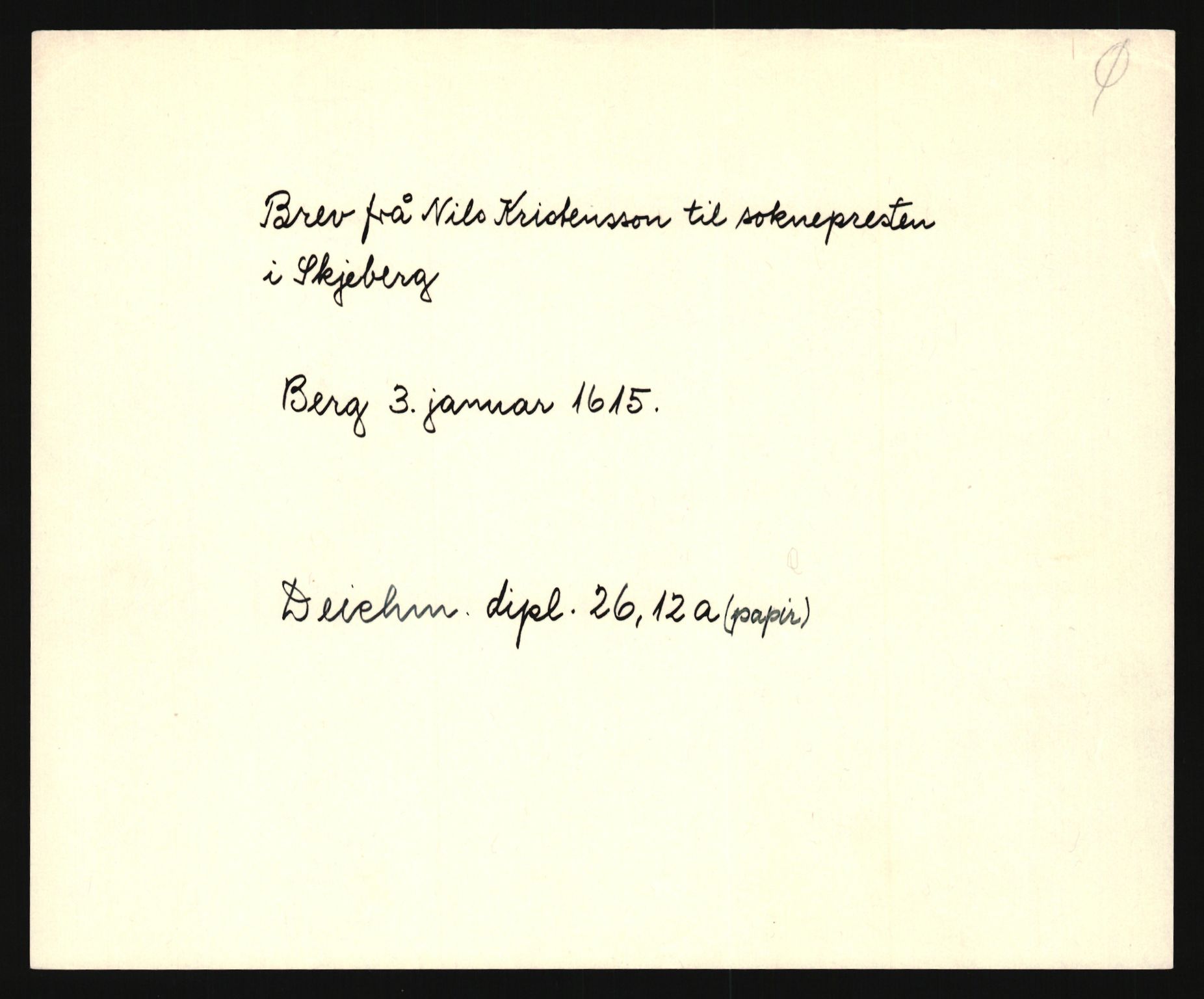 Riksarkivets diplomsamling, AV/RA-EA-5965/F35/F35e/L0002: Registreringssedler Østfold 2, 1300-1900, p. 593