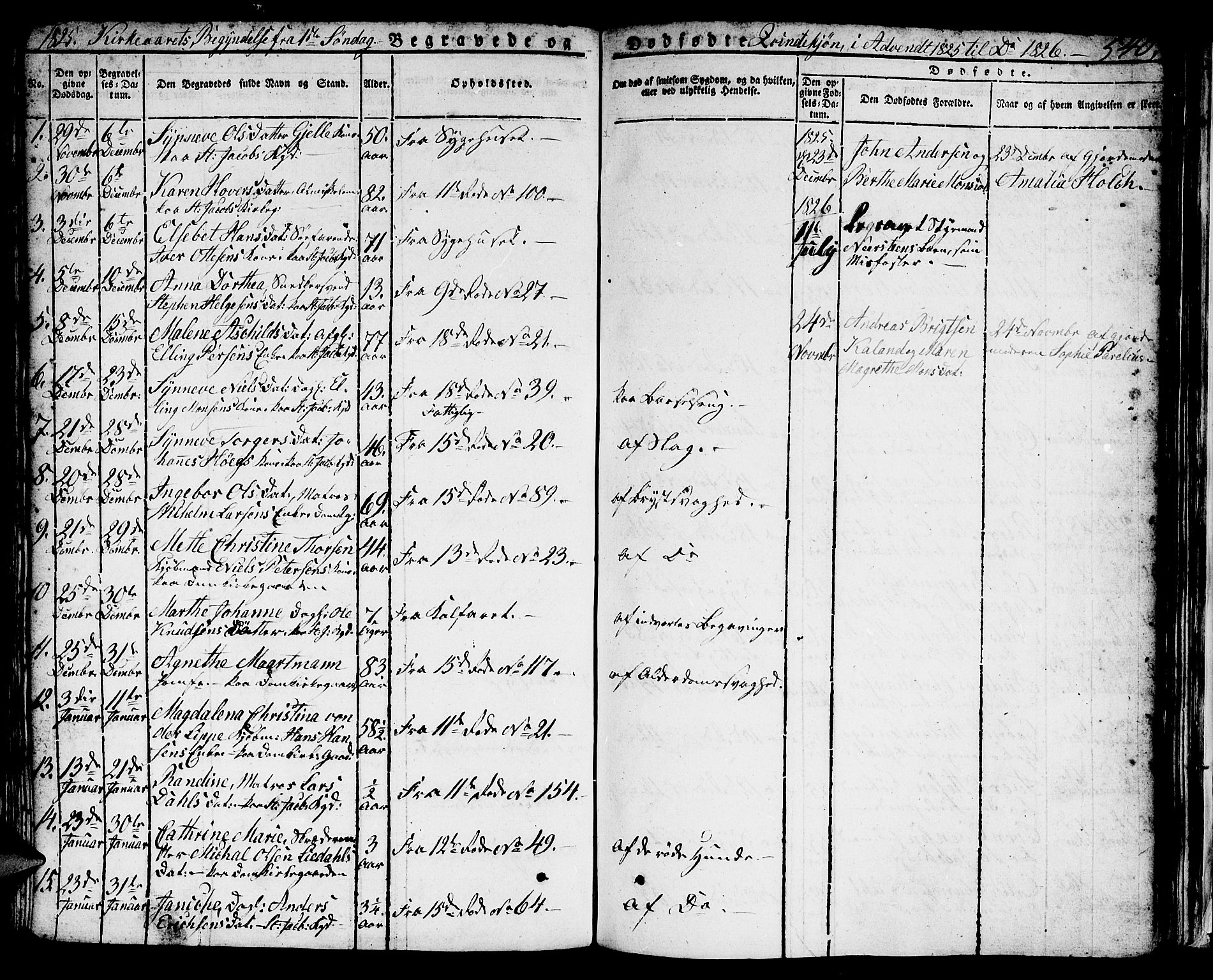 Domkirken sokneprestembete, AV/SAB-A-74801/H/Hab/L0002: Parish register (copy) no. A 2, 1821-1839, p. 540